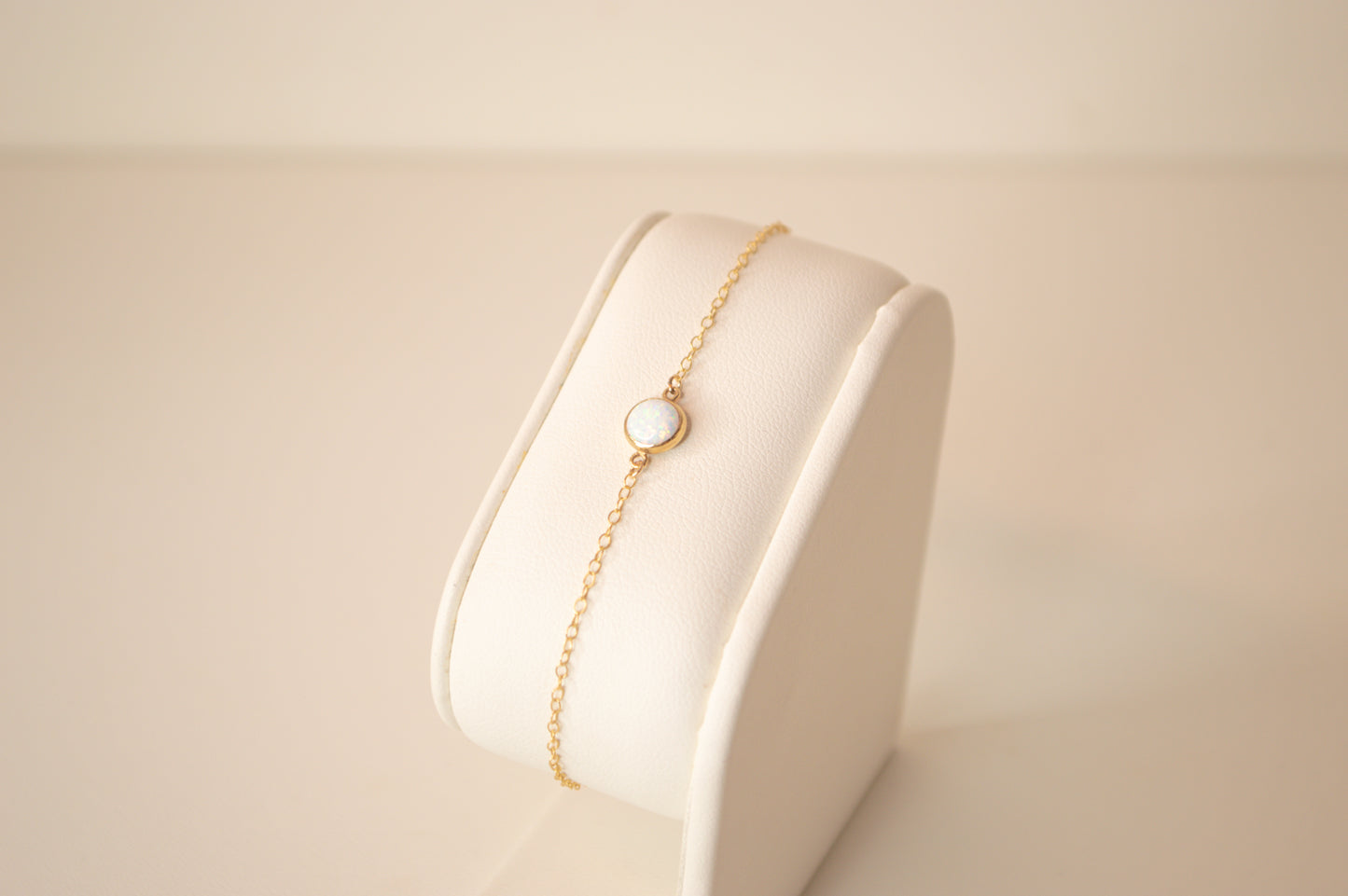 Opal Bezel Connector Bracelet