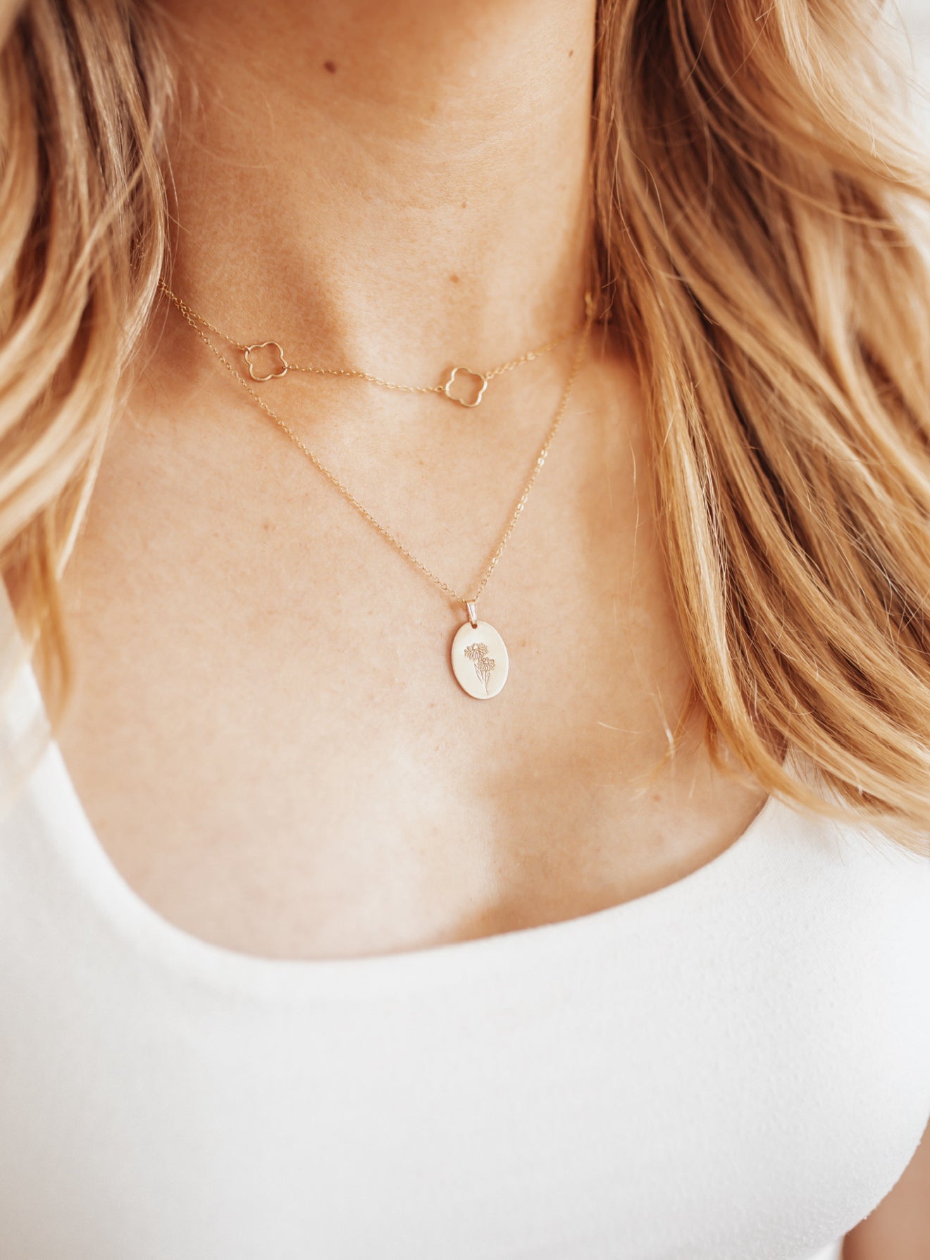 Connecting Clover Necklace
