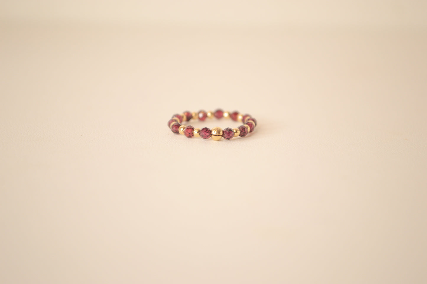 Garnet Beaded Ring