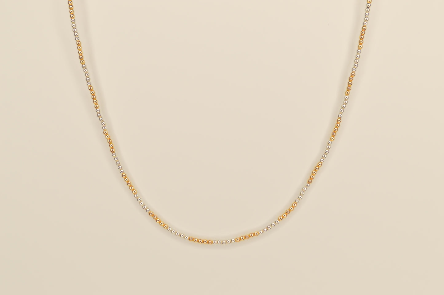 2-tone Beaded Necklace
