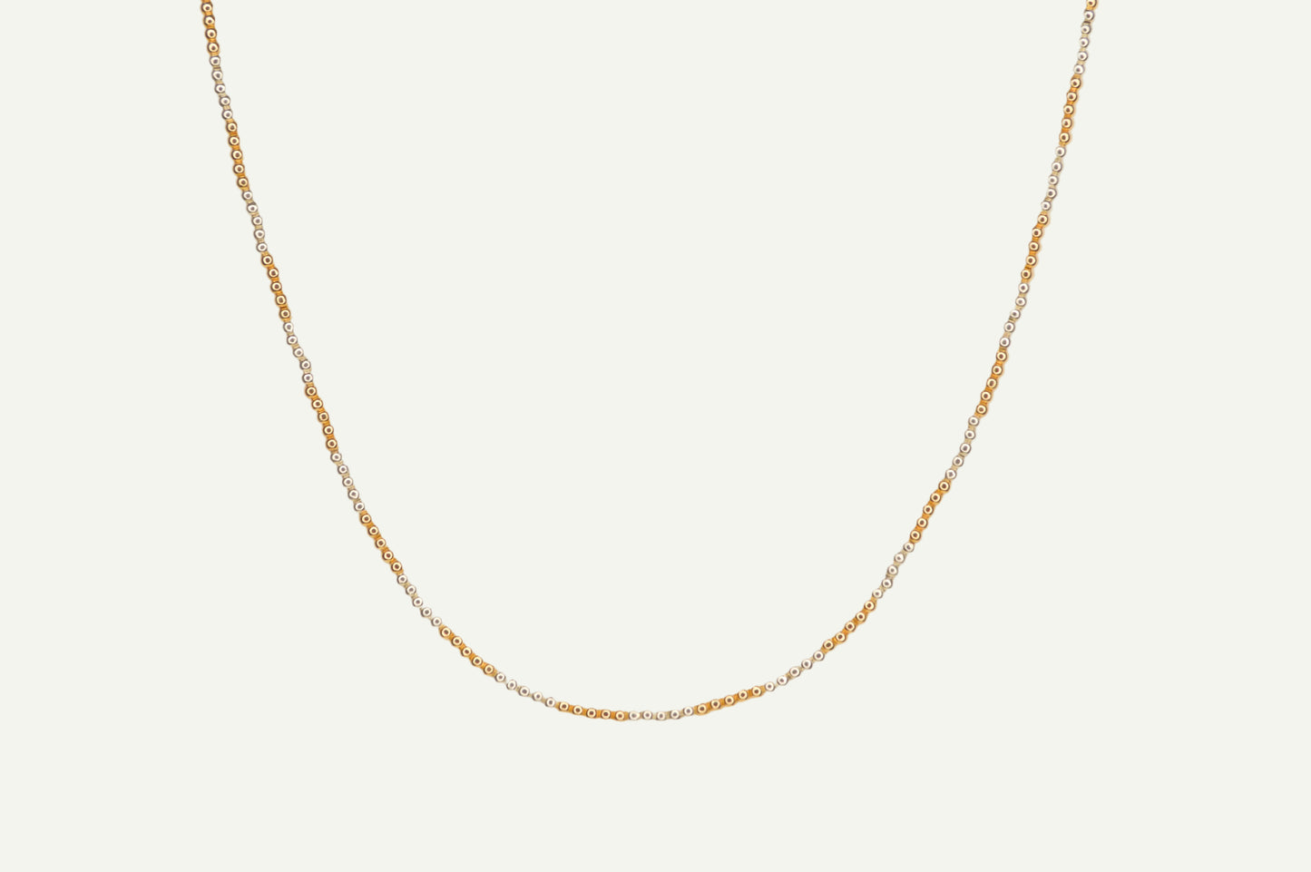 2-tone Beaded Necklace