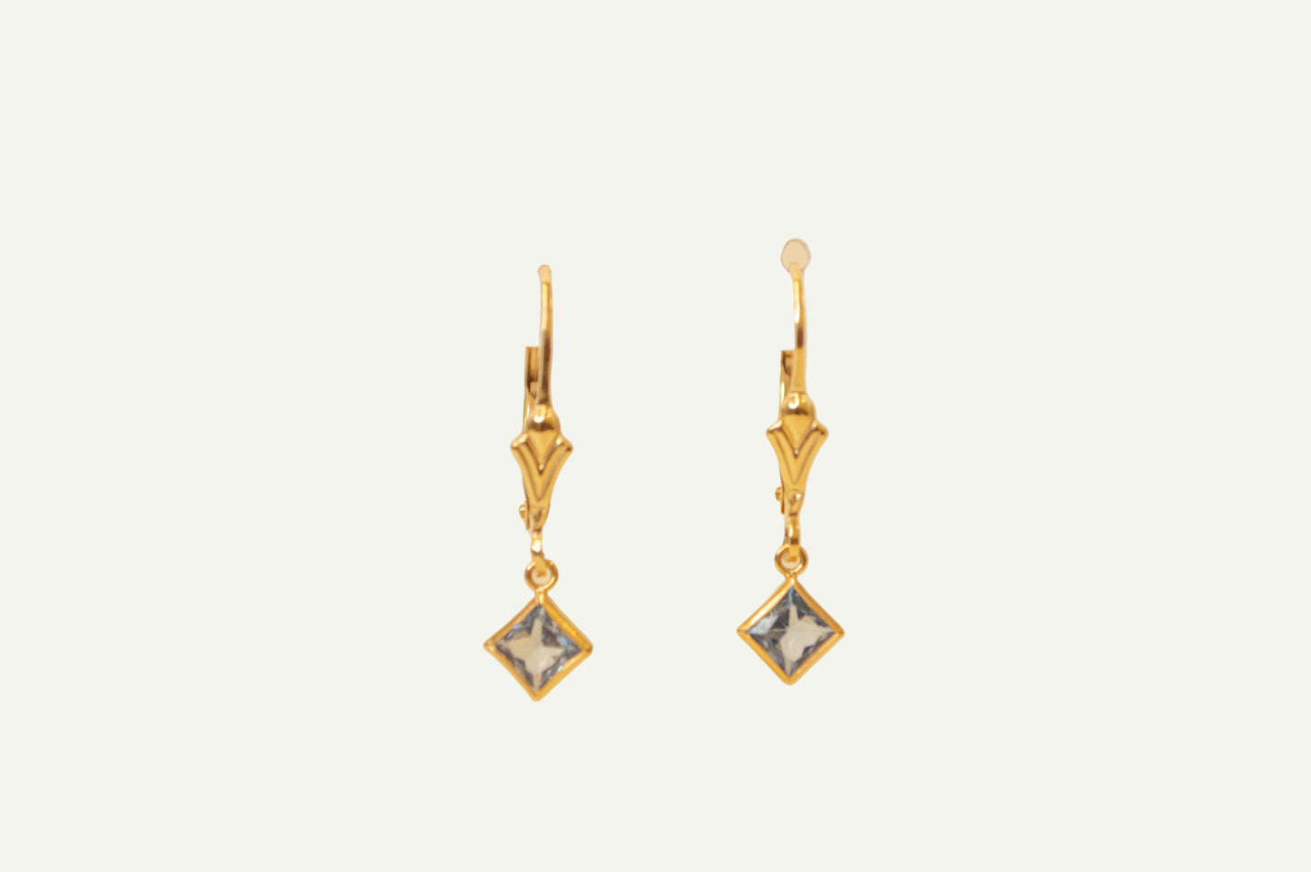 Aquamarine Duchess Hoops