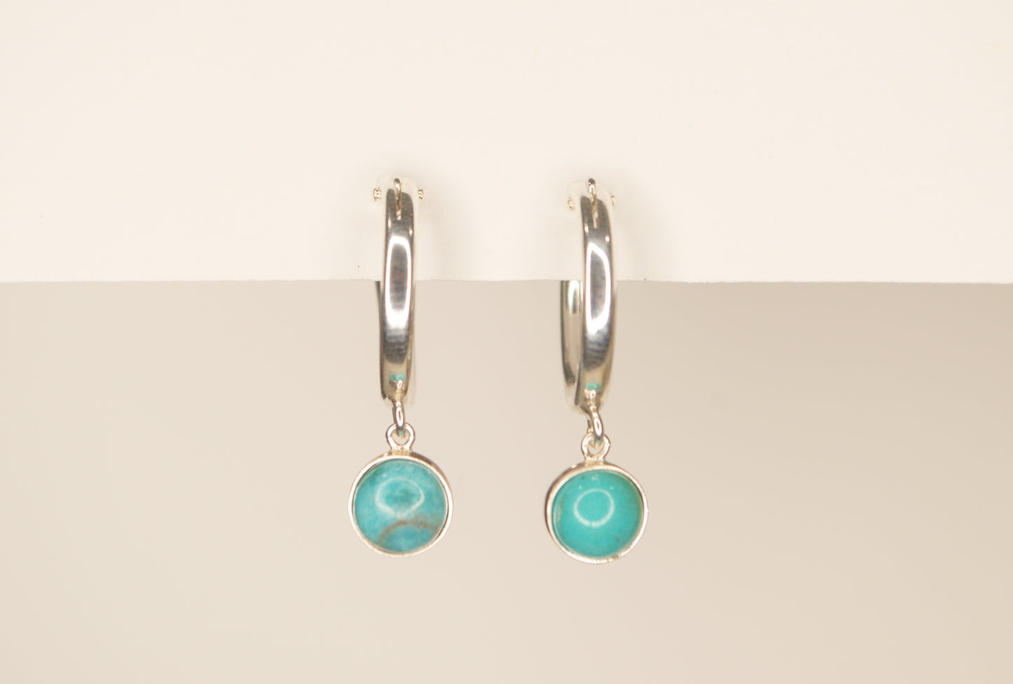 Turquoise Radiance Hoops