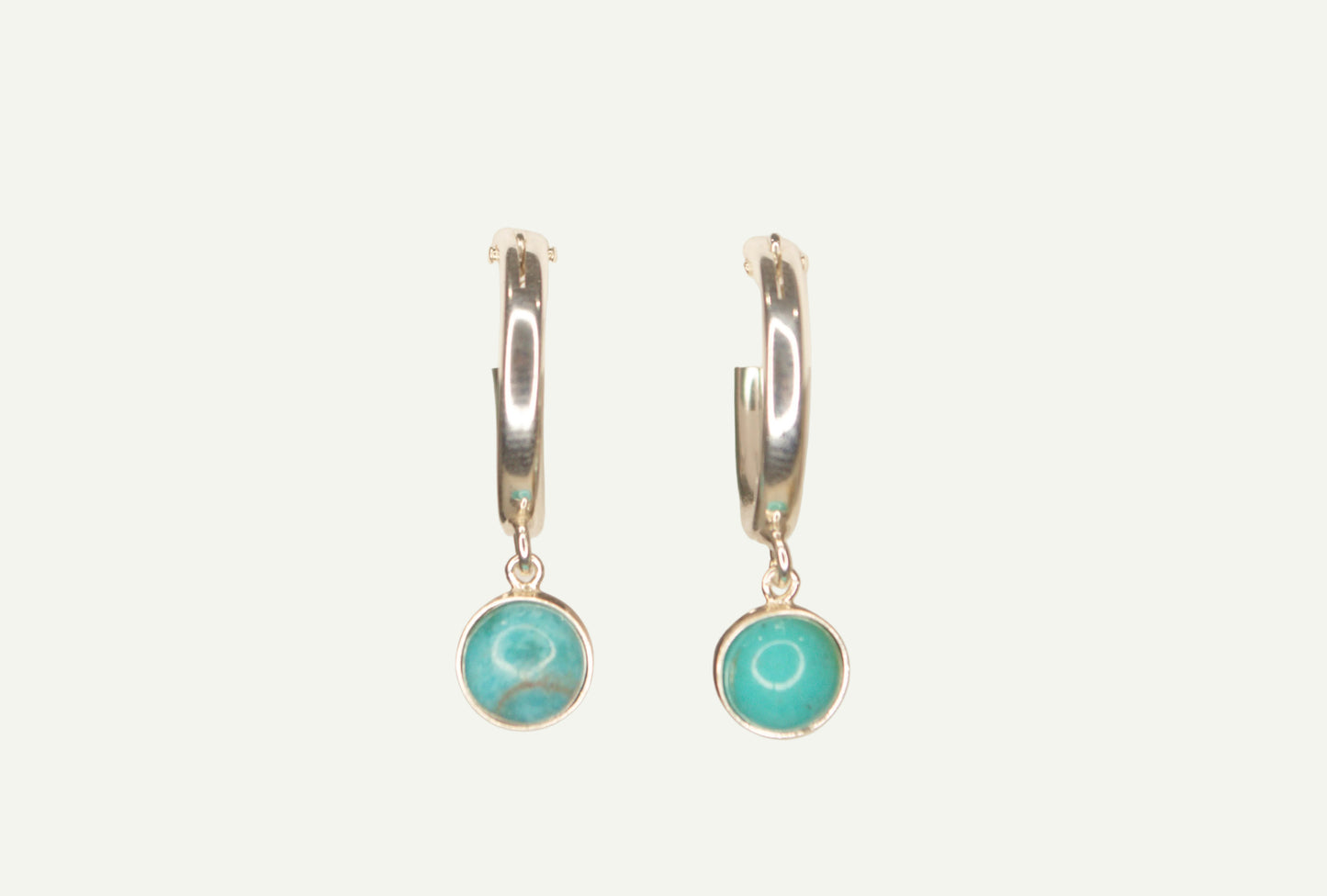 Turquoise Radiance Hoops