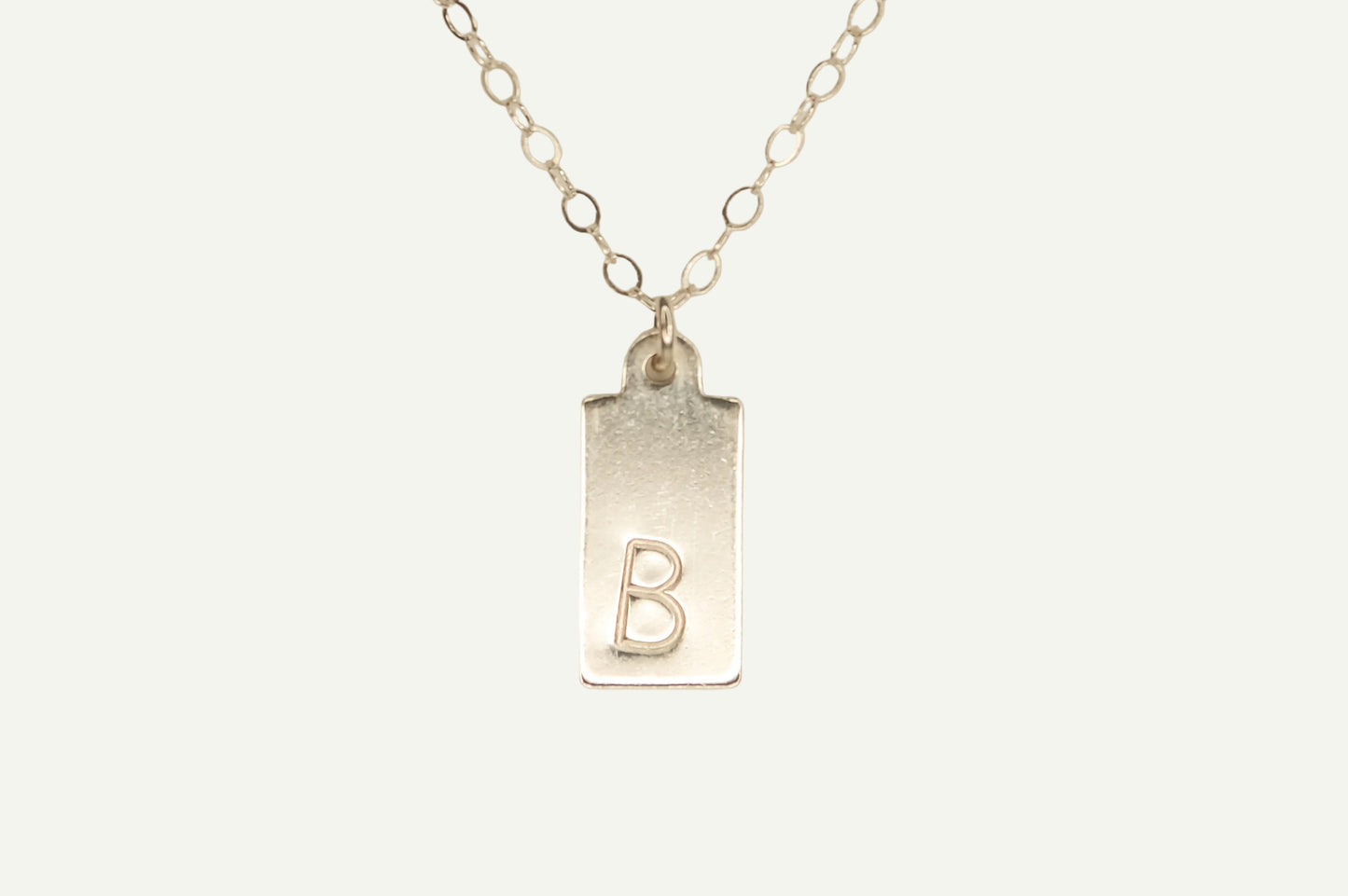 Stamped Initial Necklace