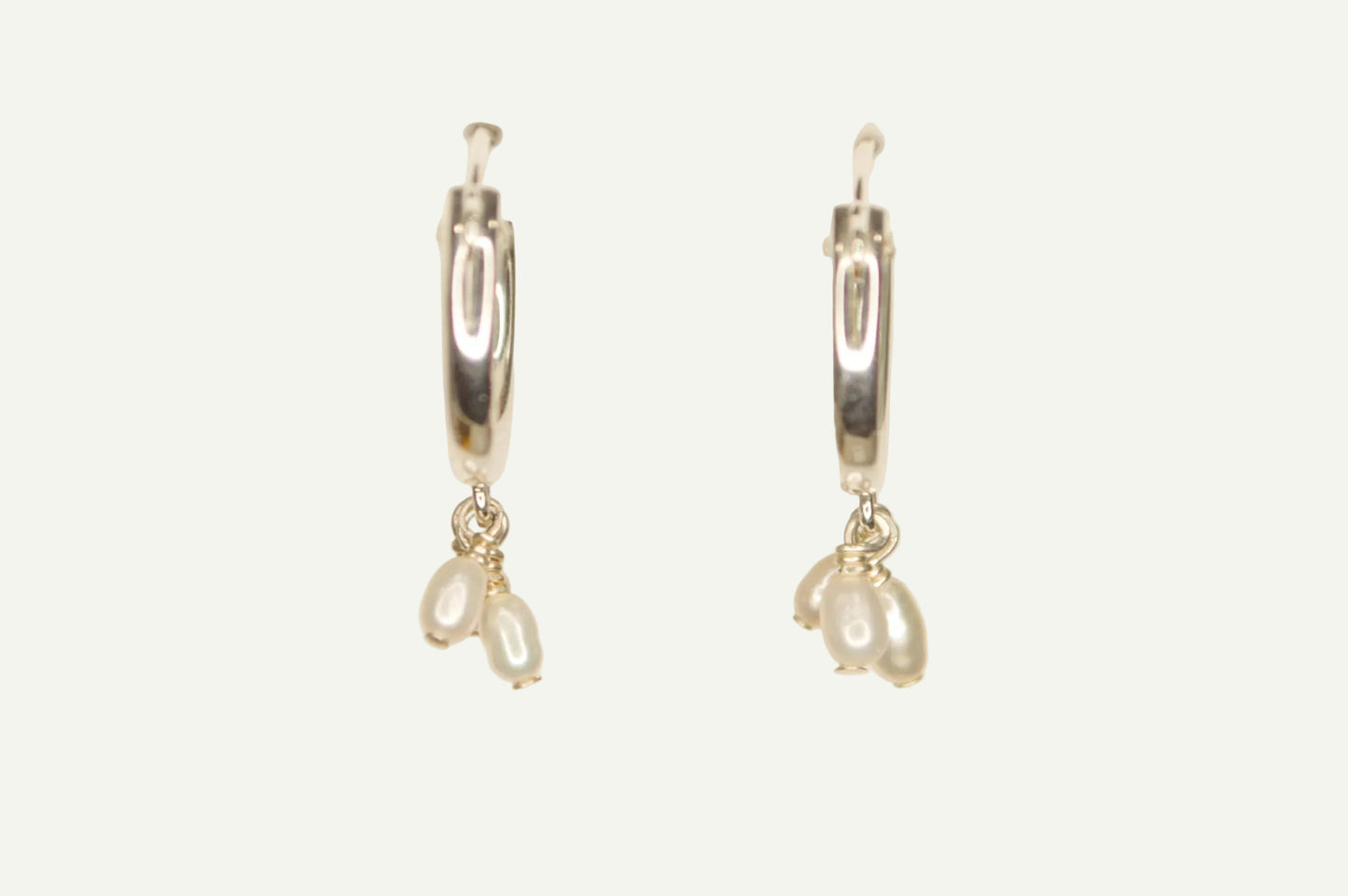 Clustered Pearl Hoops