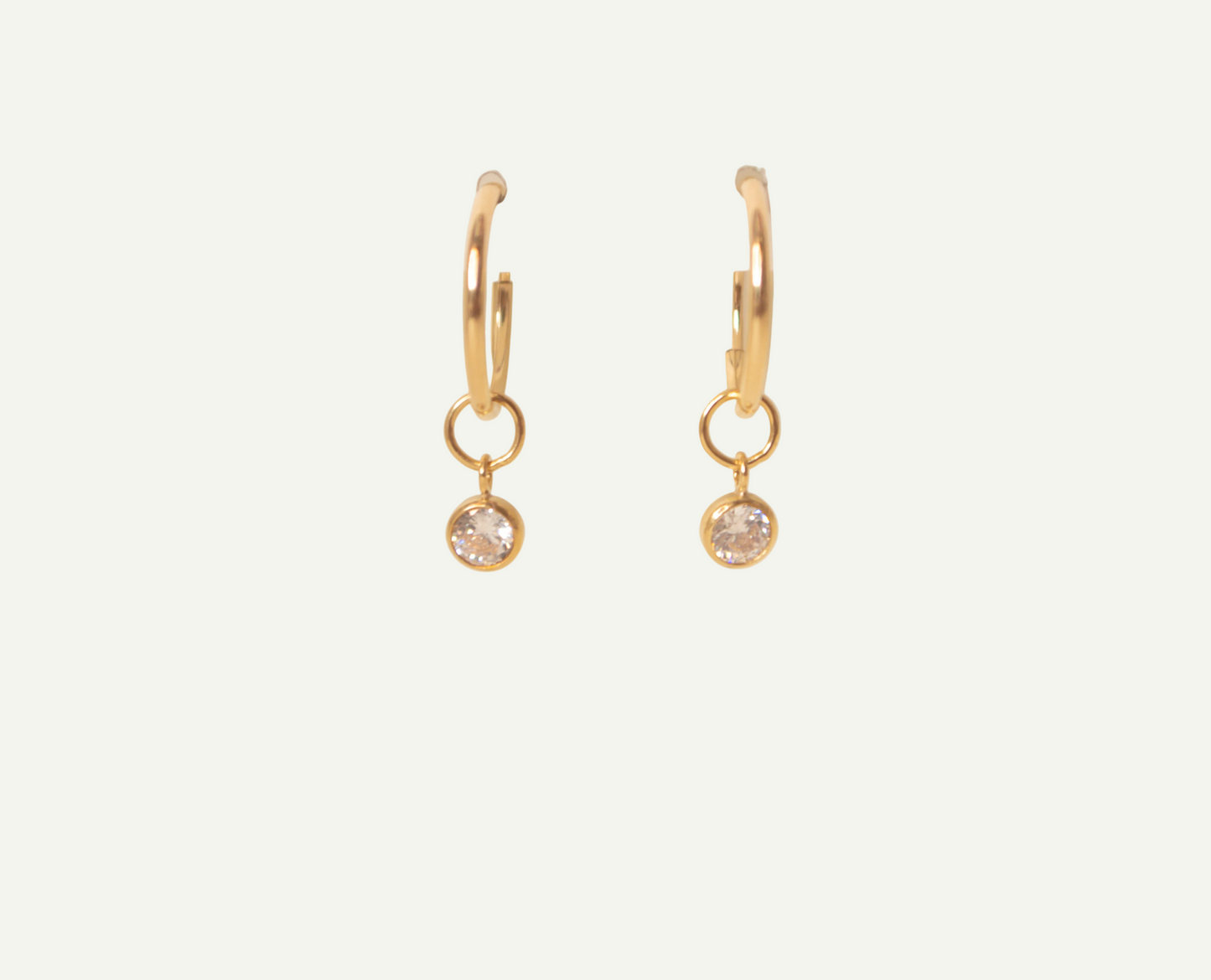 Endless Hoop with Crystal Drop