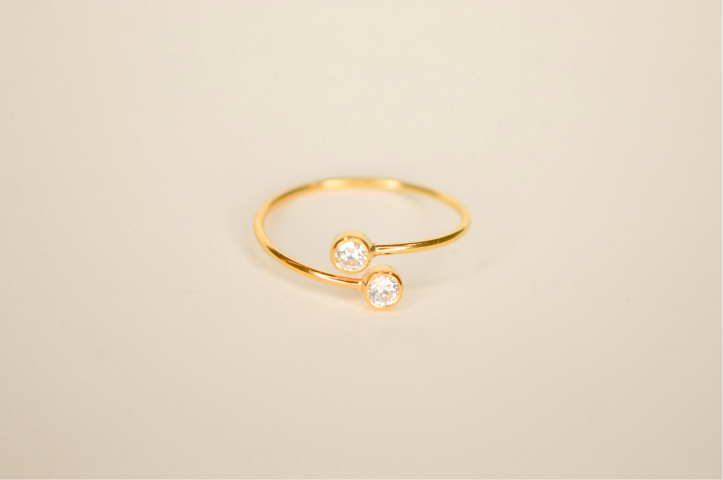 Twin Flame Adjustable Ring