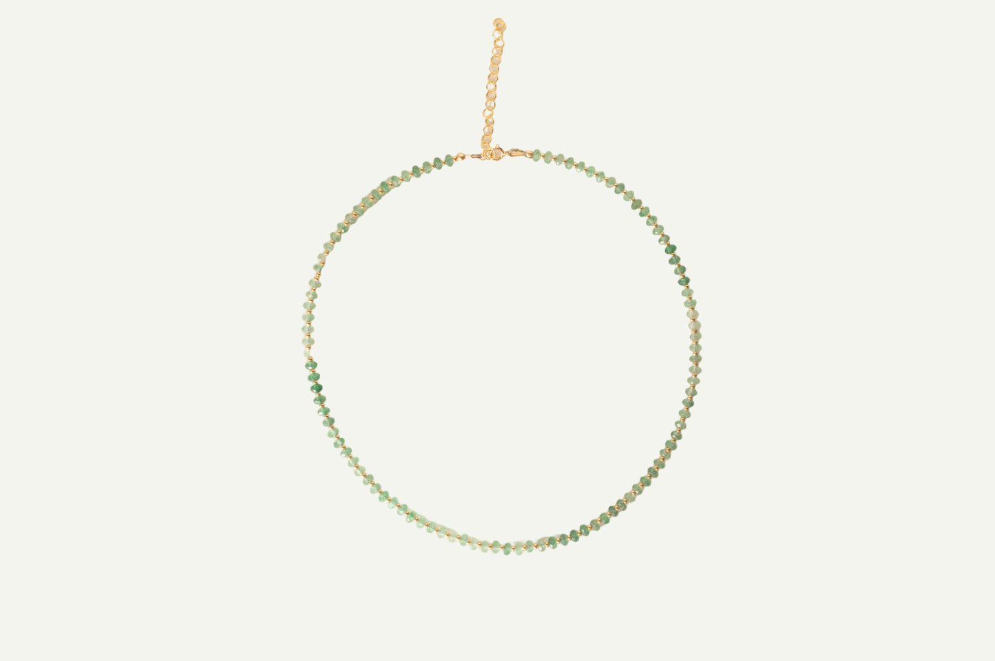 Green Chalcedony Beaded Necklace