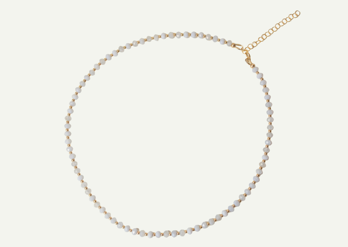 Blue Lace Beaded Neckace