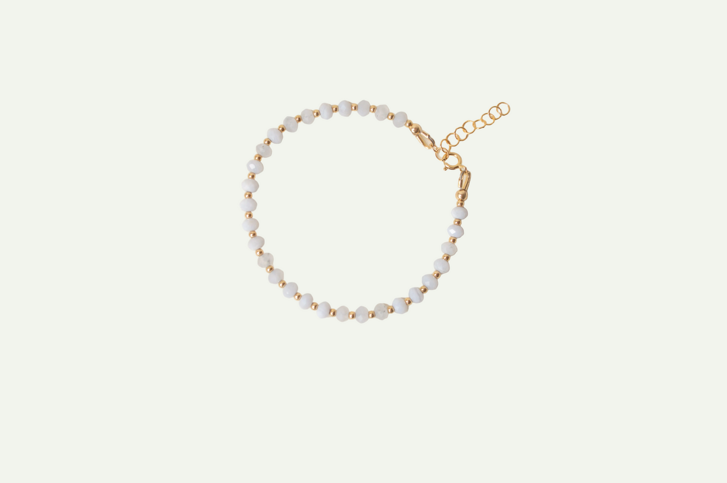 Blue Lace Beaded Bracelet