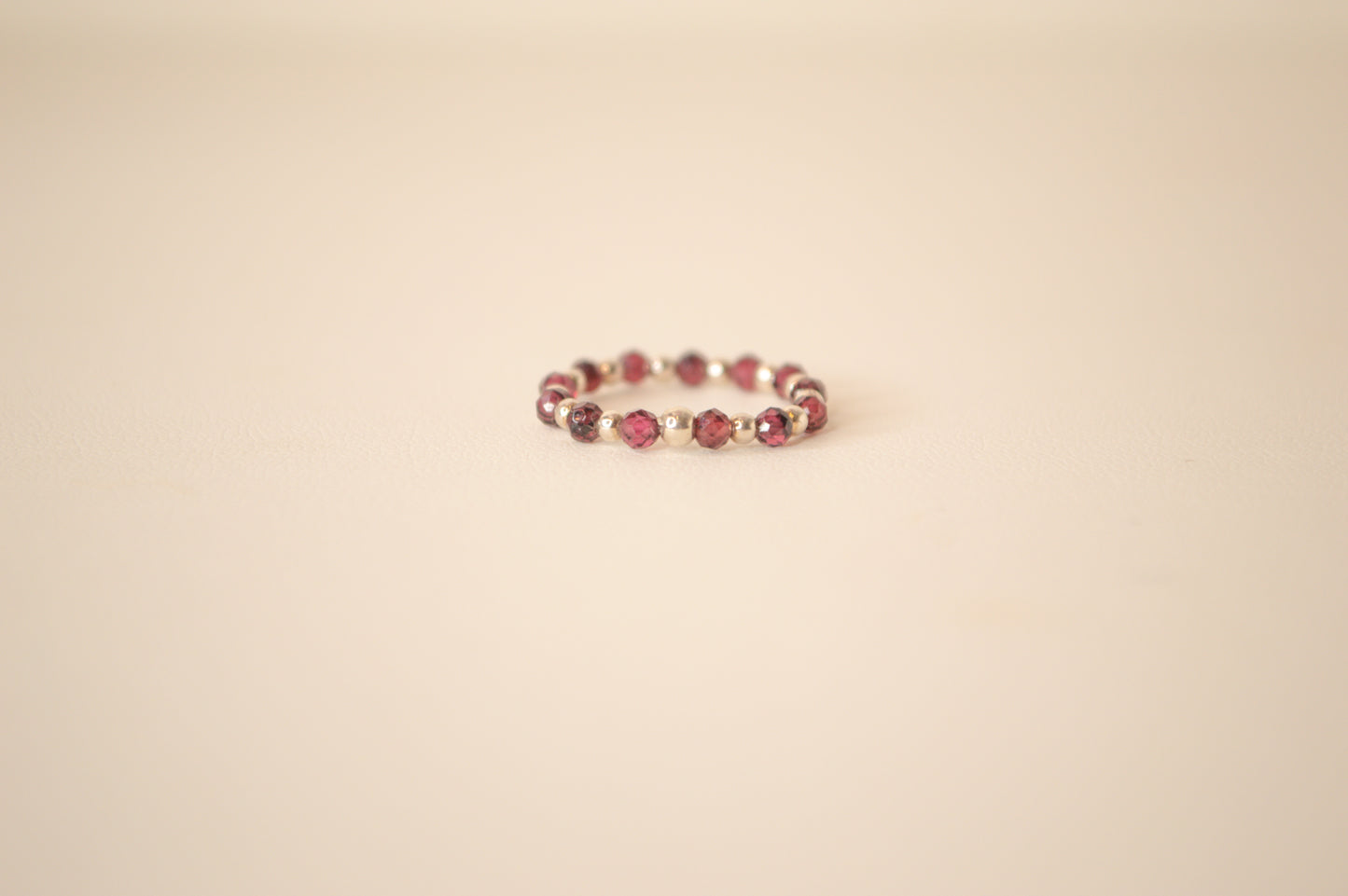 Garnet Beaded Ring