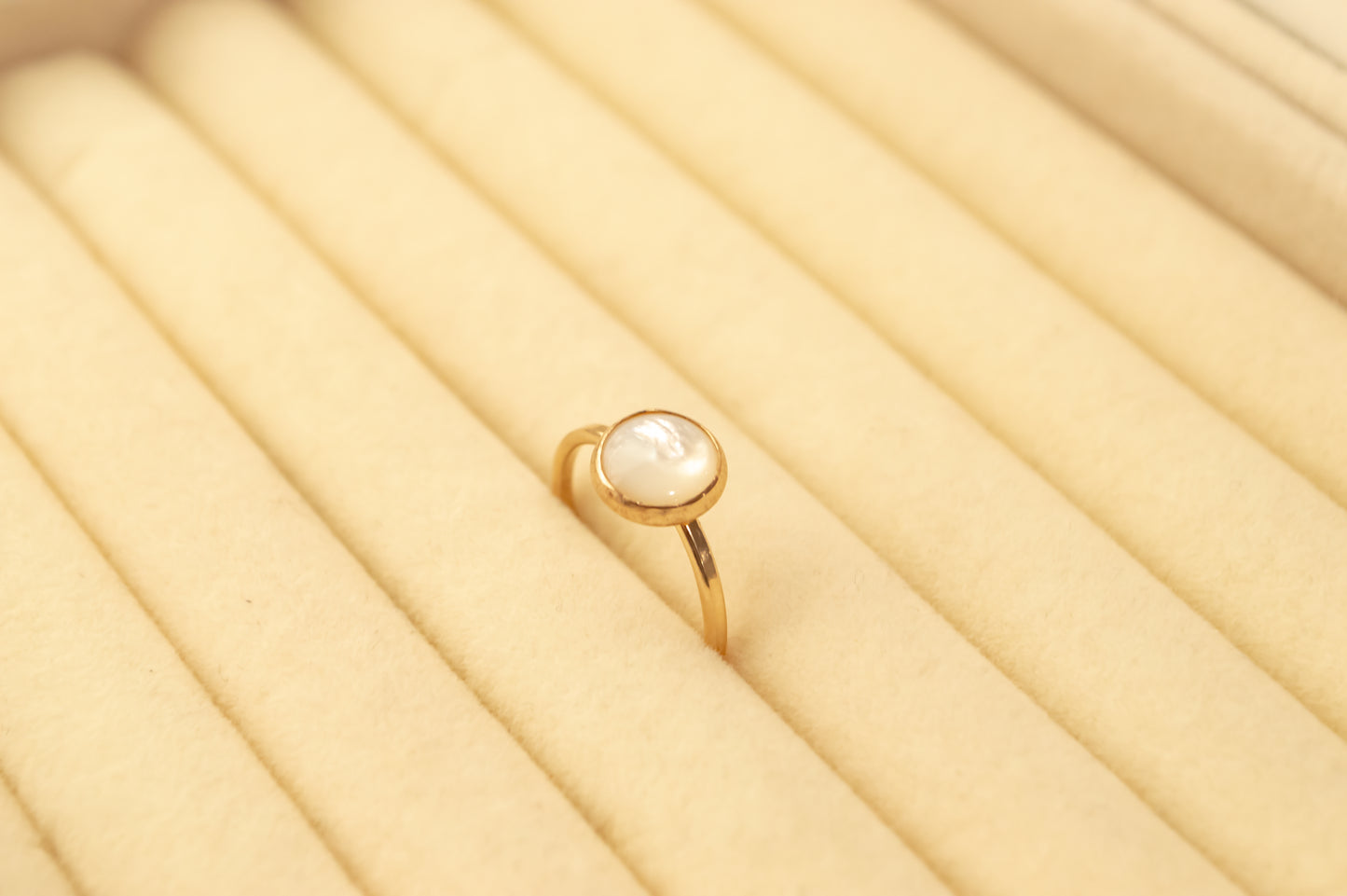 Mother of Pearl Bezel Ring
