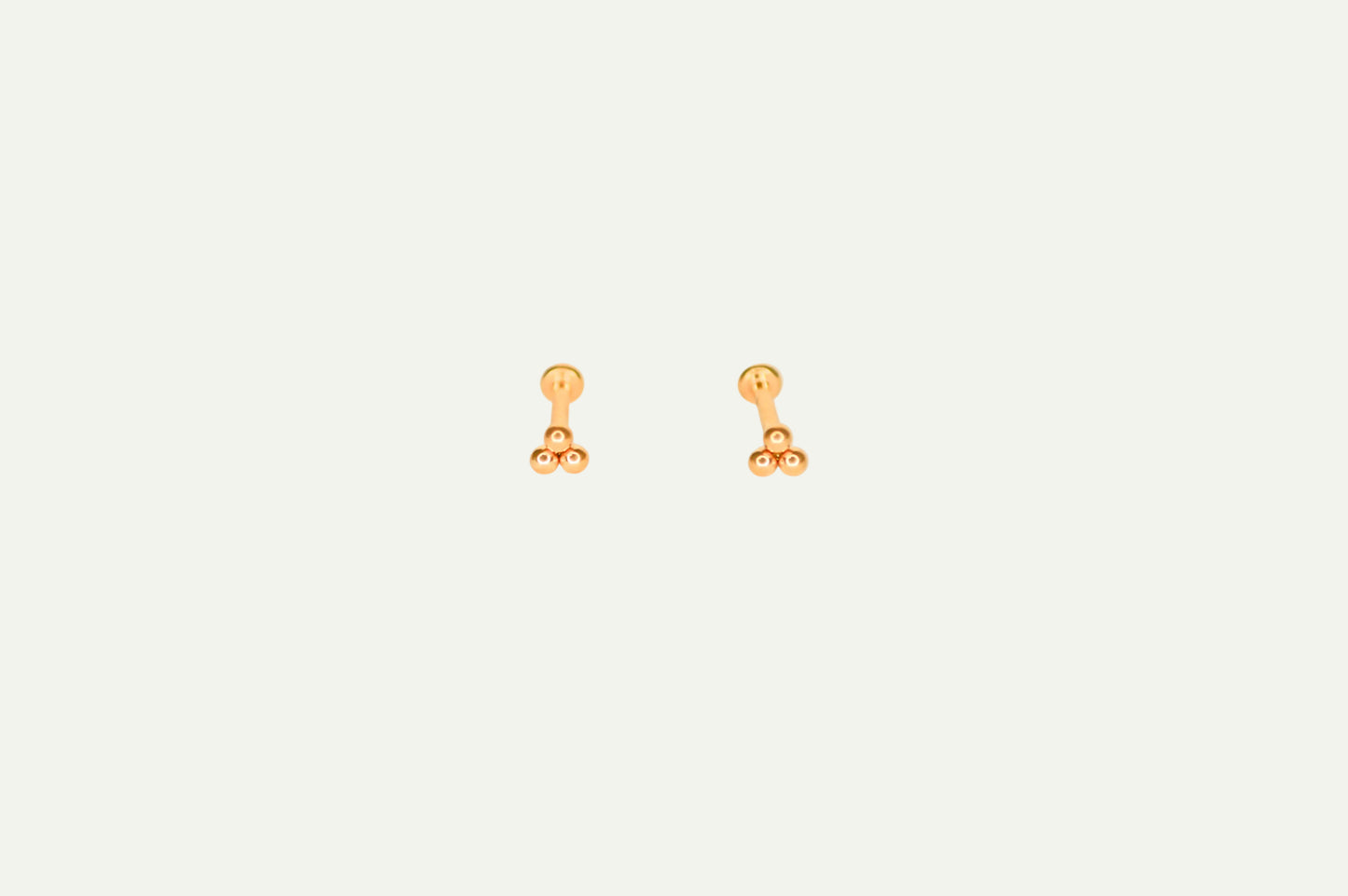 Gold trio ball flatback studs