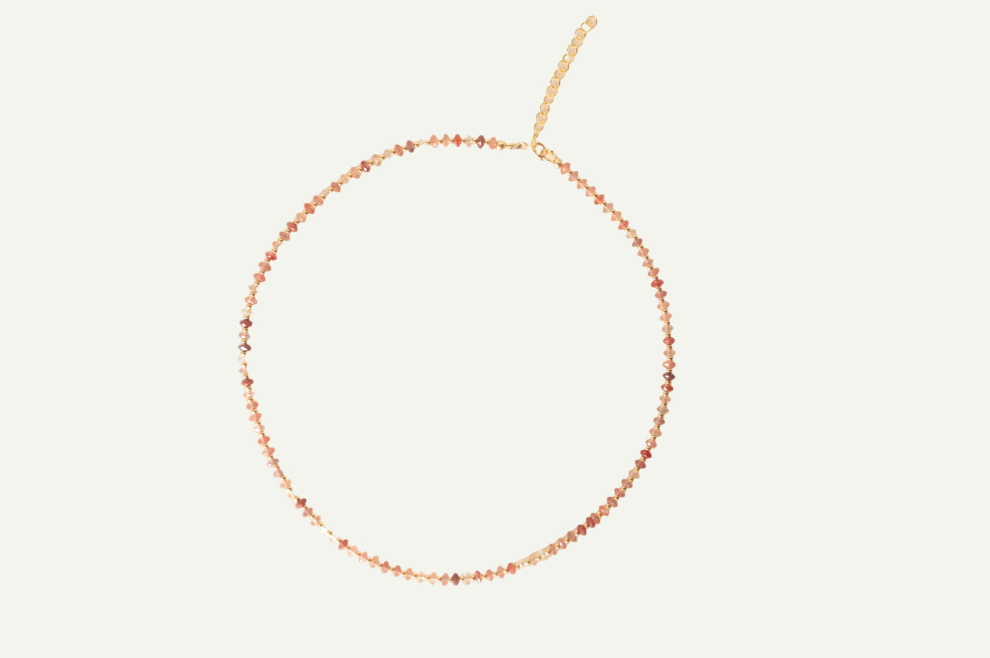 Red Labradorite Beaded Necklace