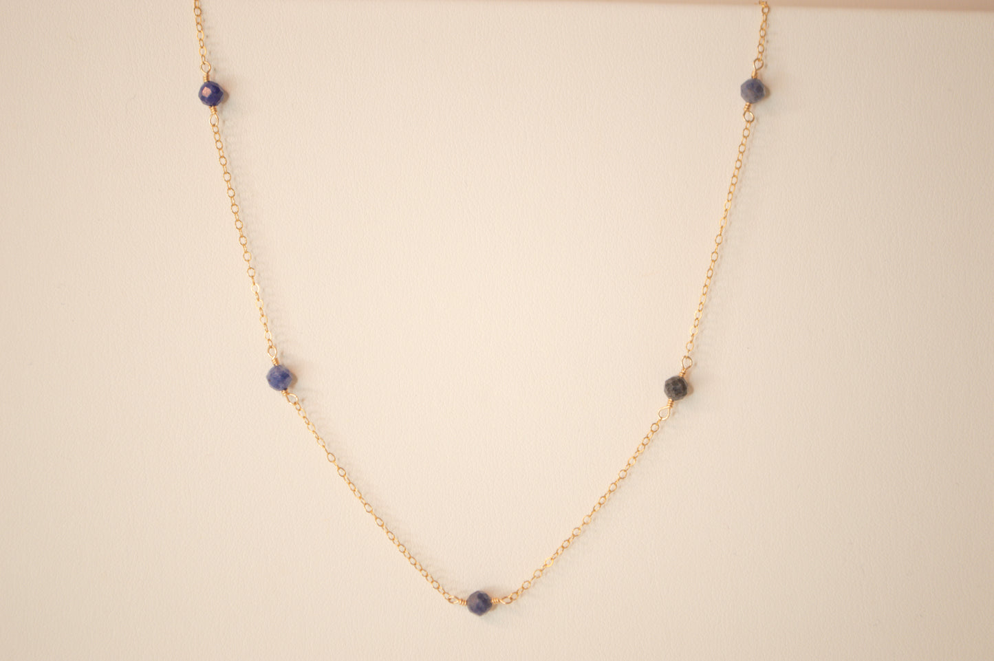 Blue Lapiz Connecting Necklace
