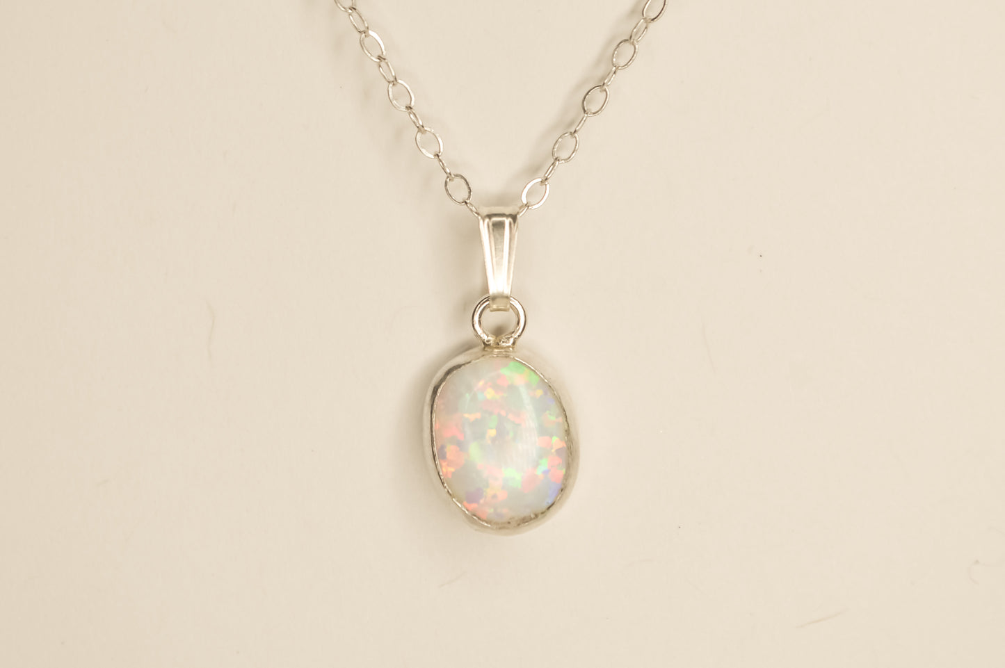 Opal Bezel Necklace