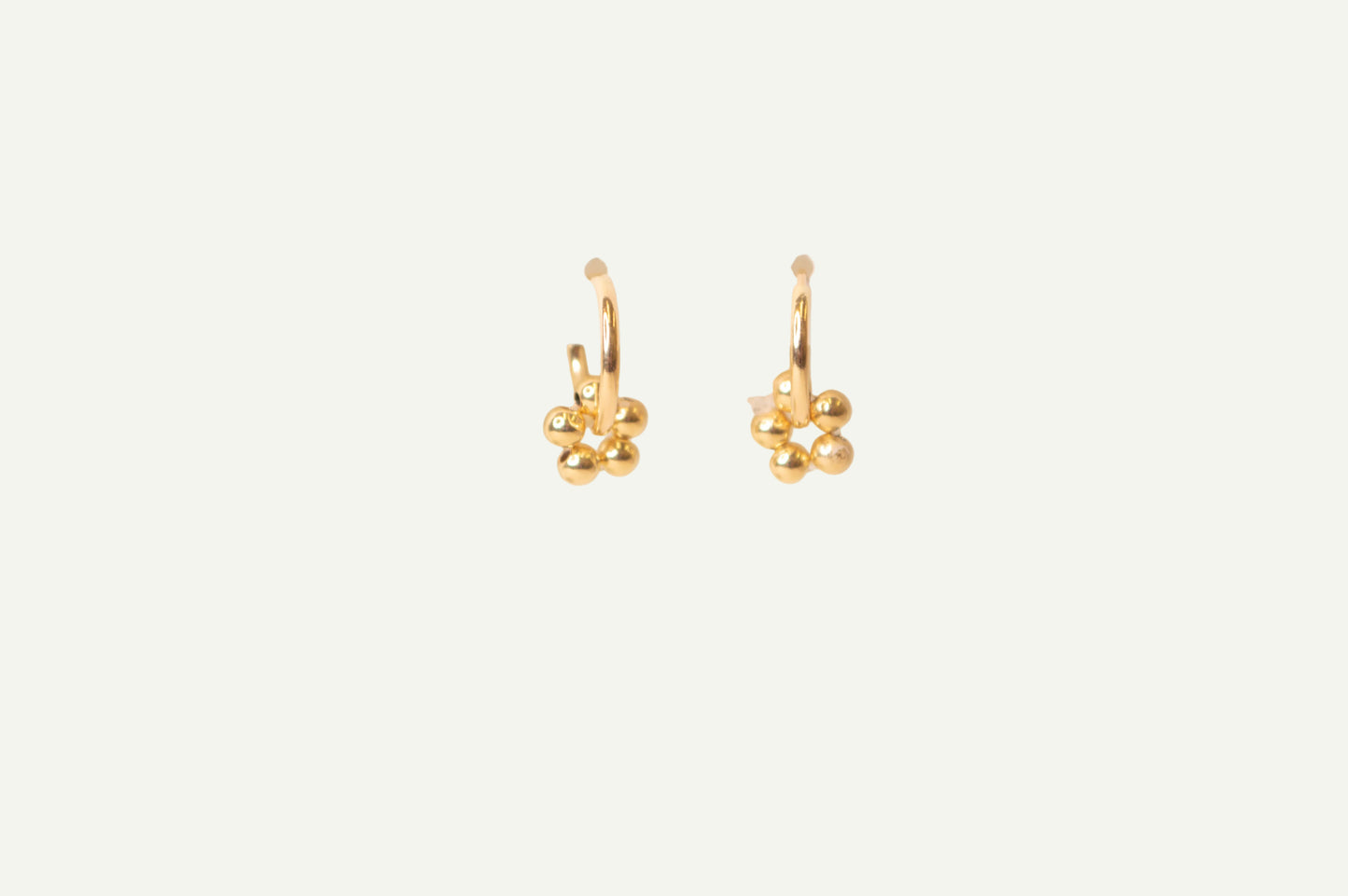 Beaded Flower Eternal Hoops