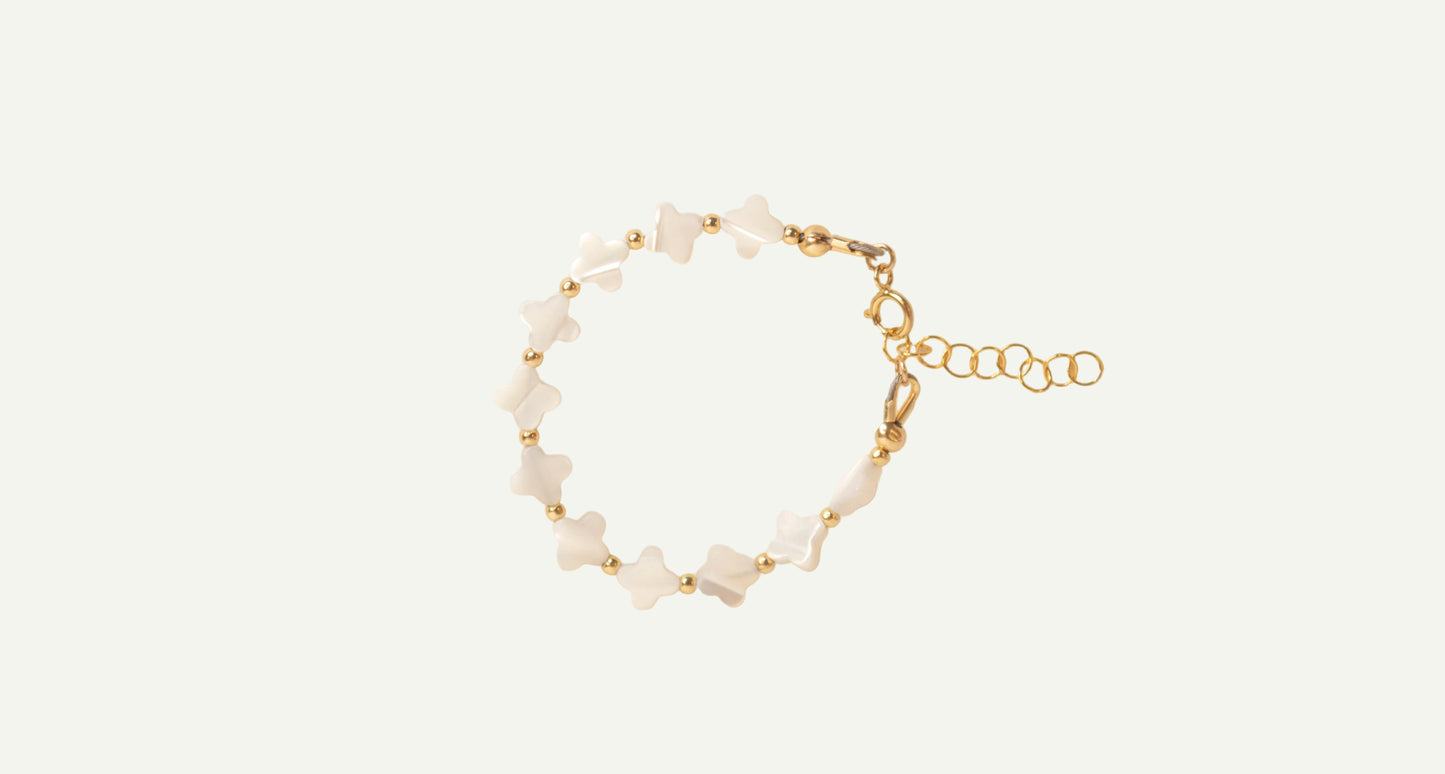 Beaded Clover Baby Bracelet