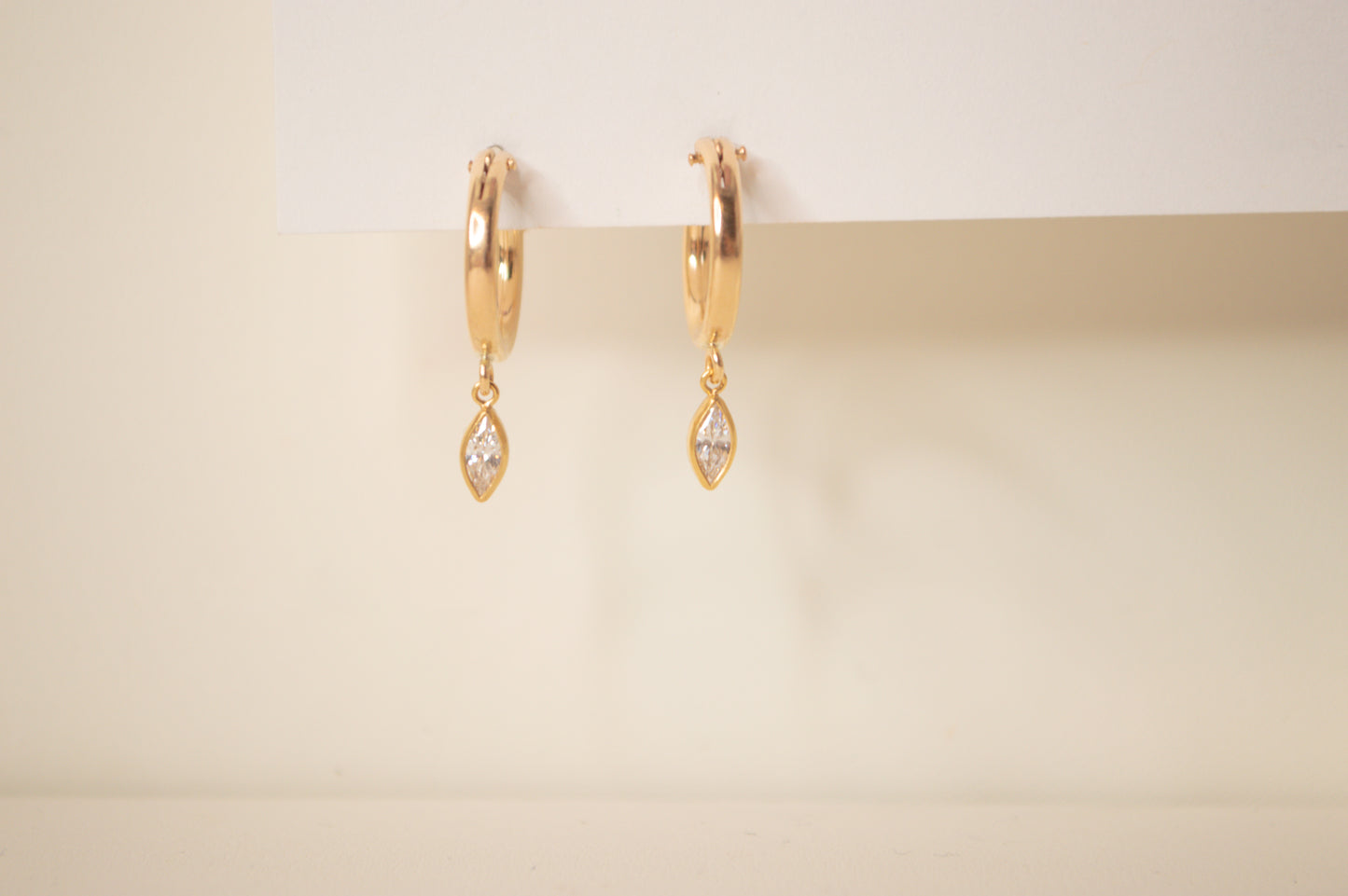 Marquise Drop Hoop