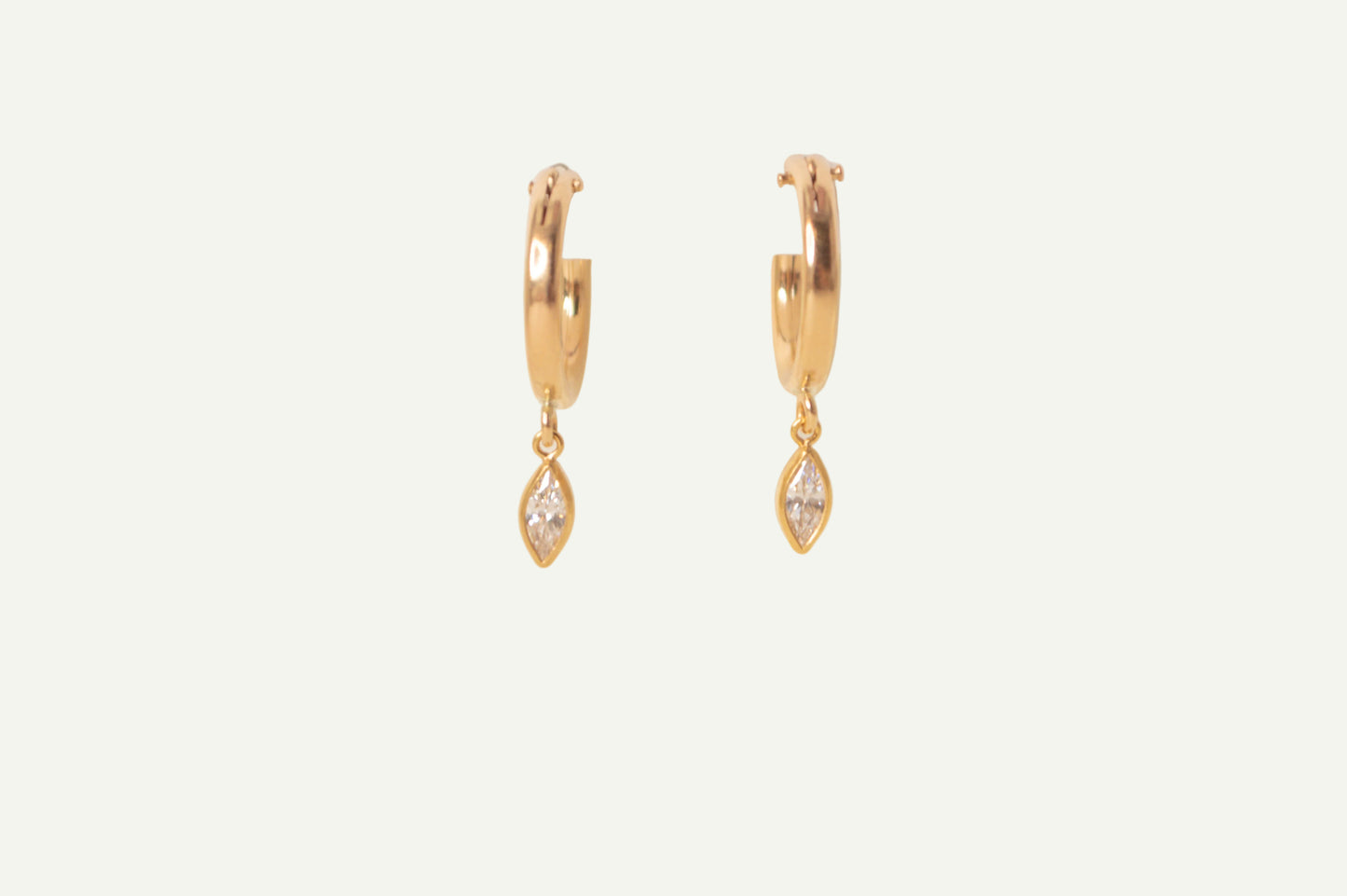 Marquise Drop Hoop