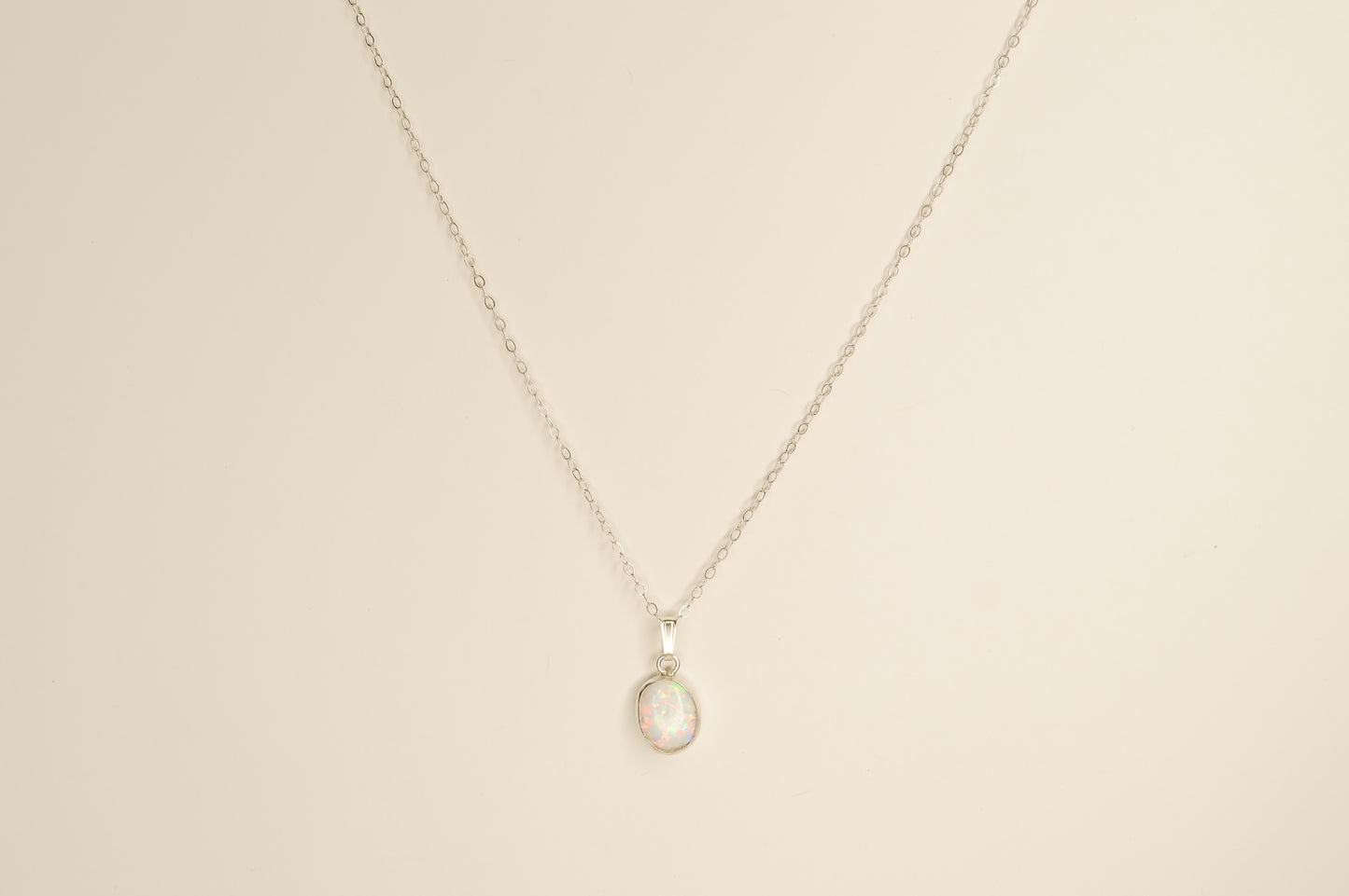 Opal Bezel Necklace