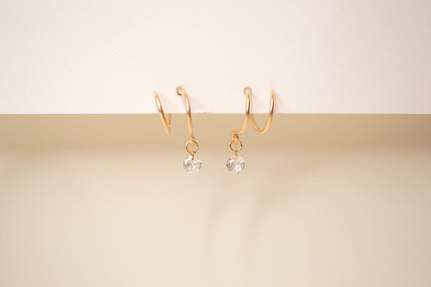 Double Twist Crystal Hoops