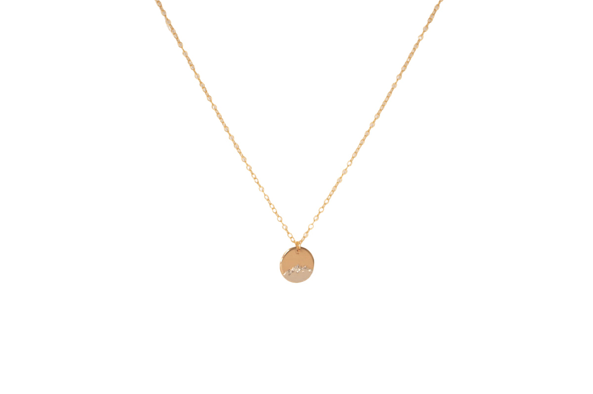 2-Tone Mountain Necklace in 14k gold filled and .925 sterling silver by Syd Squared Jewelry
