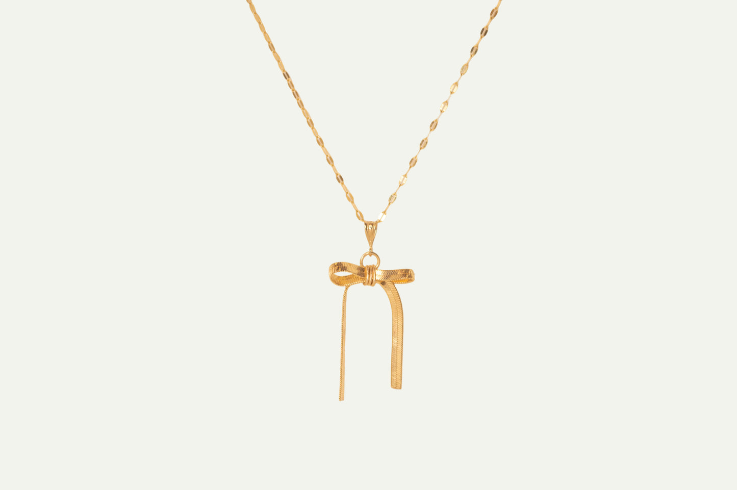 Herringbone Bow Necklace
