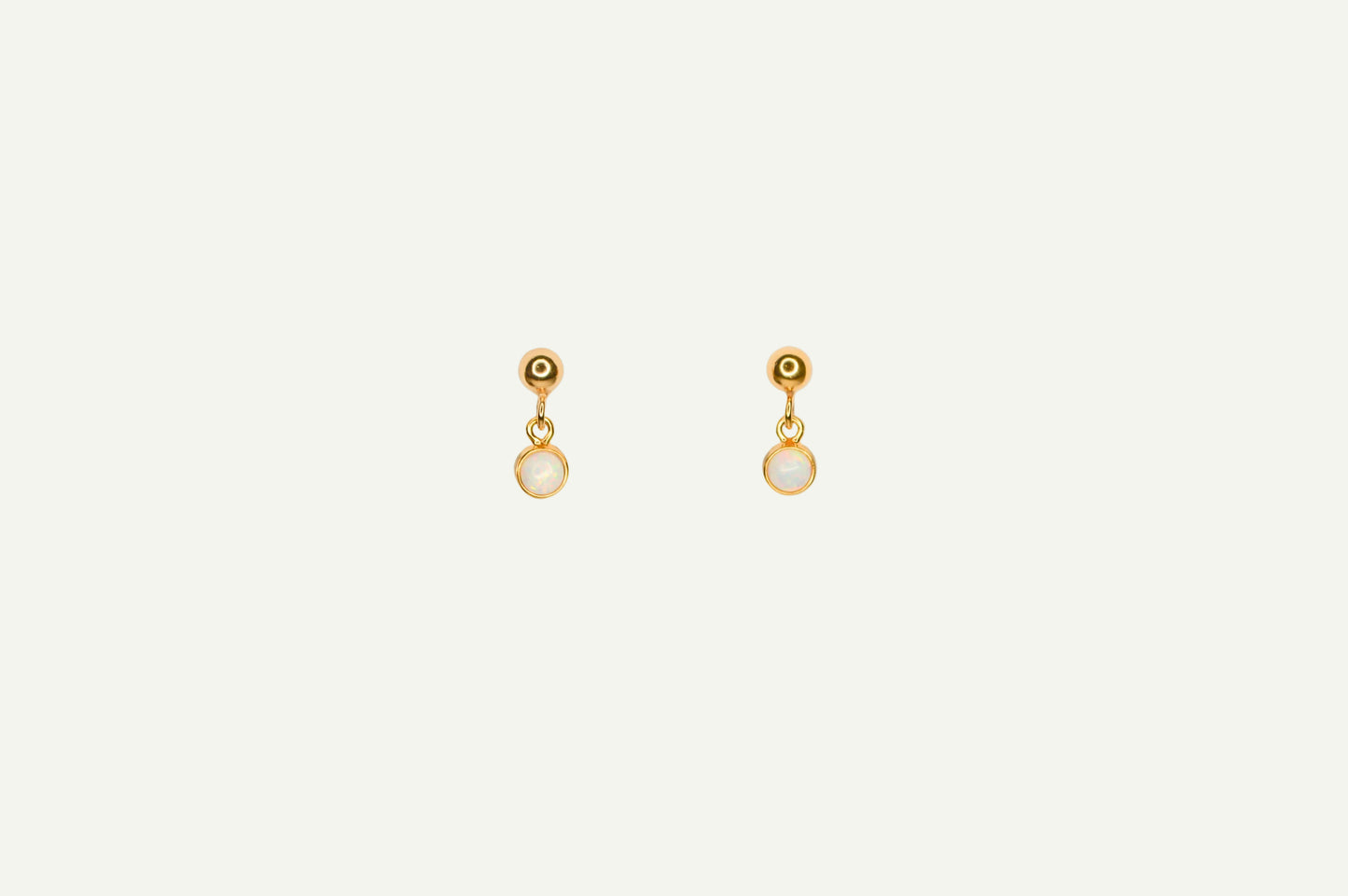 Tiny Opal Drop Stud