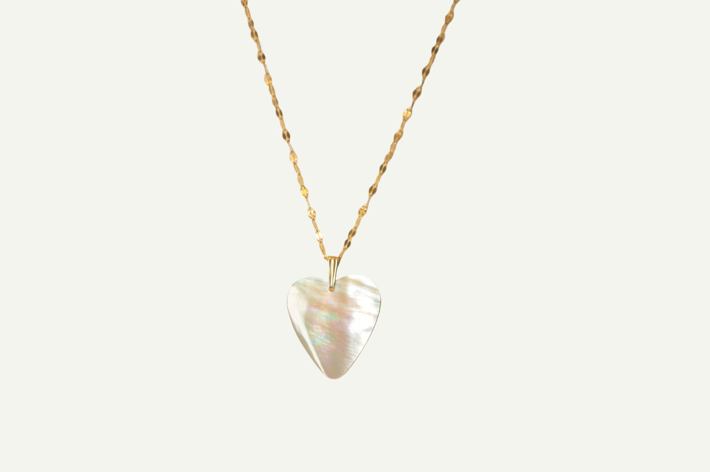 Mother of Pearl Heart Necklace