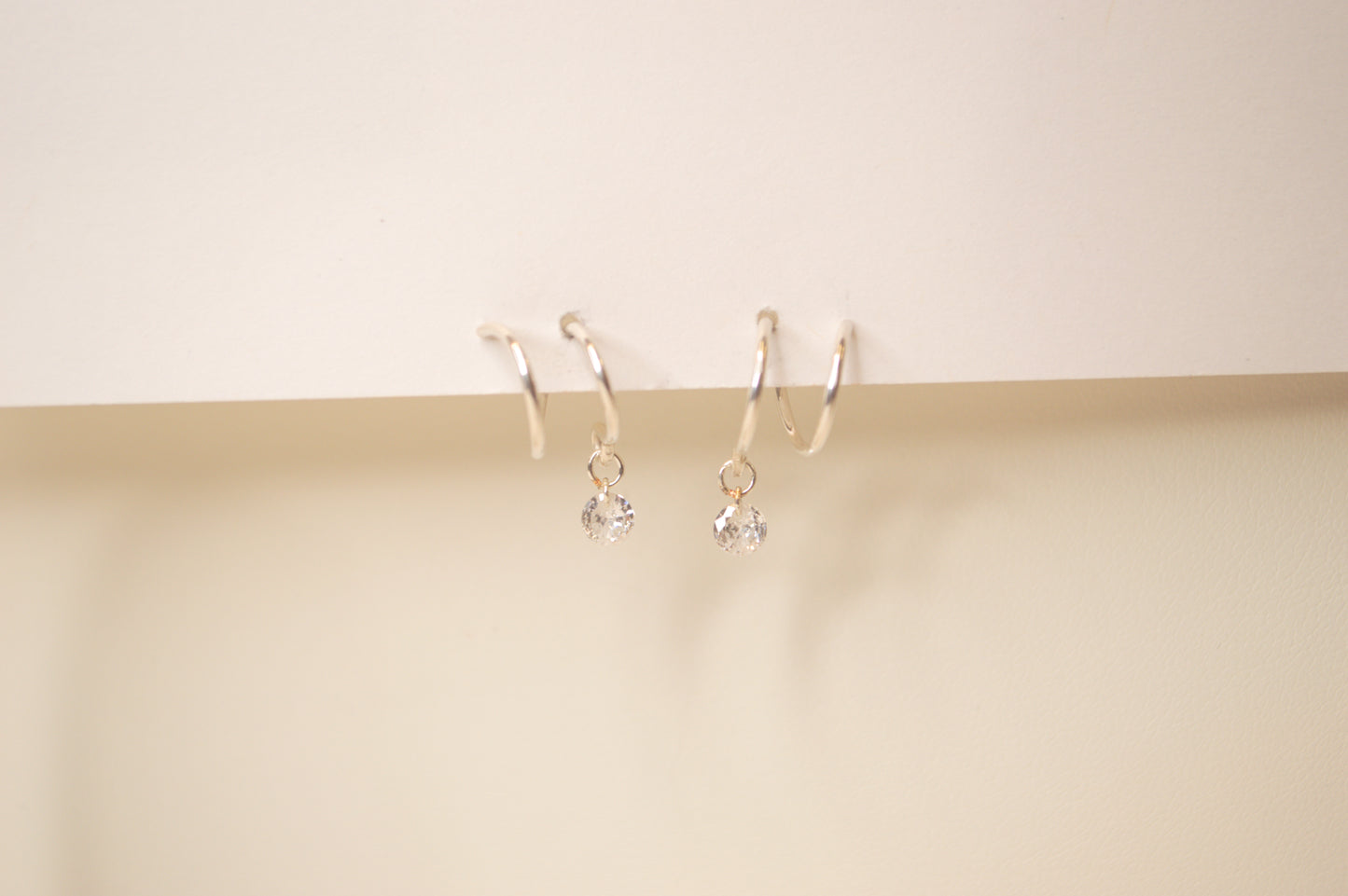 Double Twist Crystal Hoops