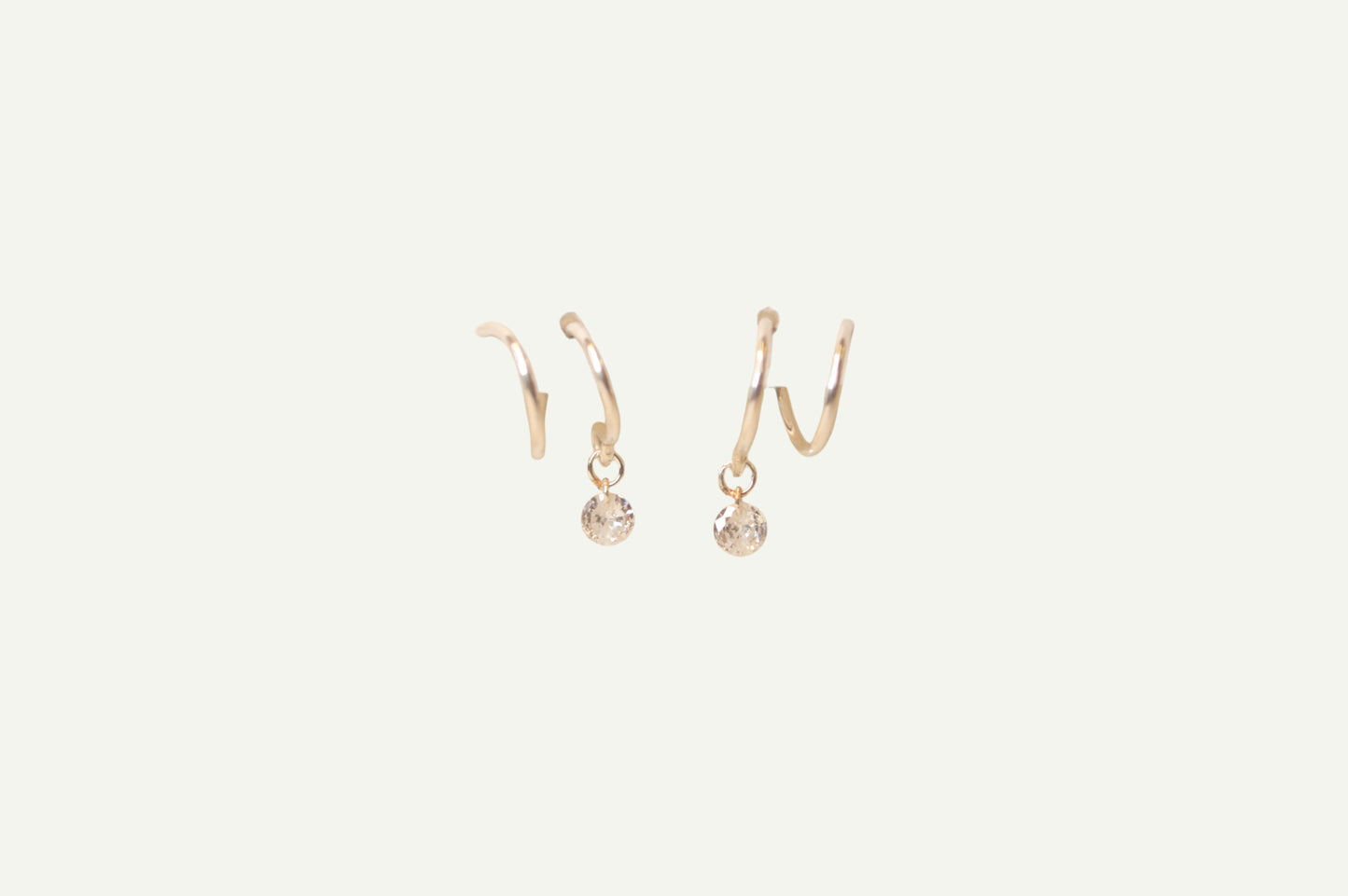 Double Twist Crystal Hoops