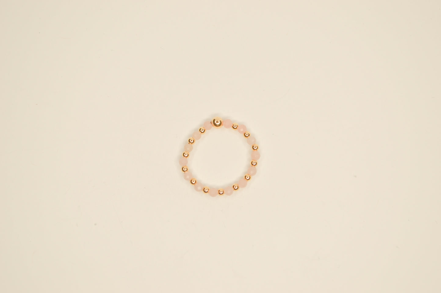 Rose Quartz Beaded Ring