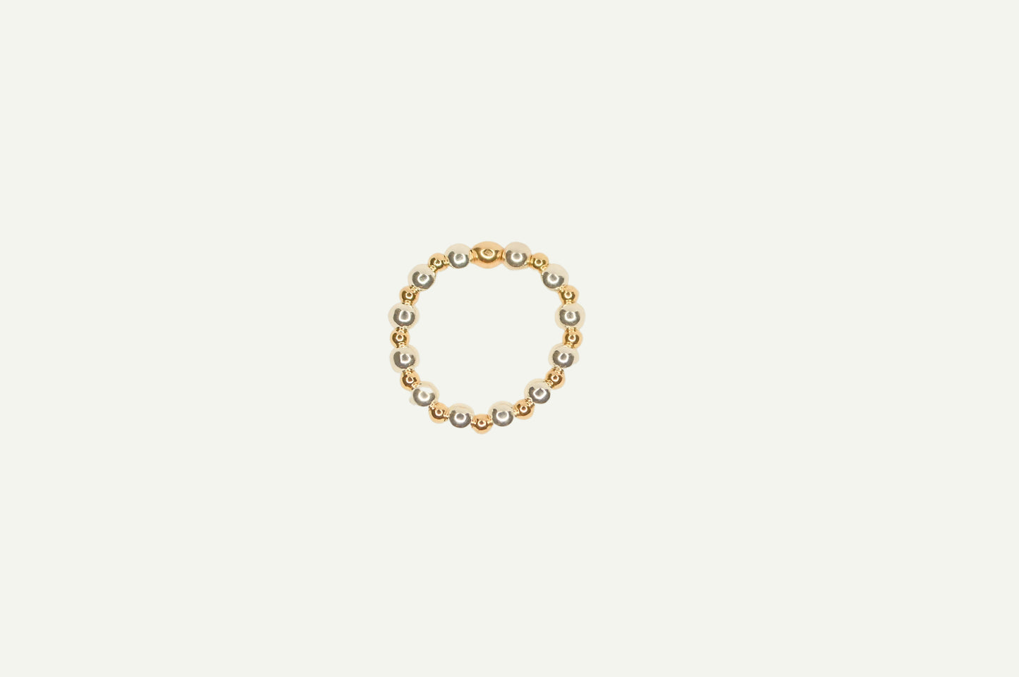 Mixed Metal Beaded Ring