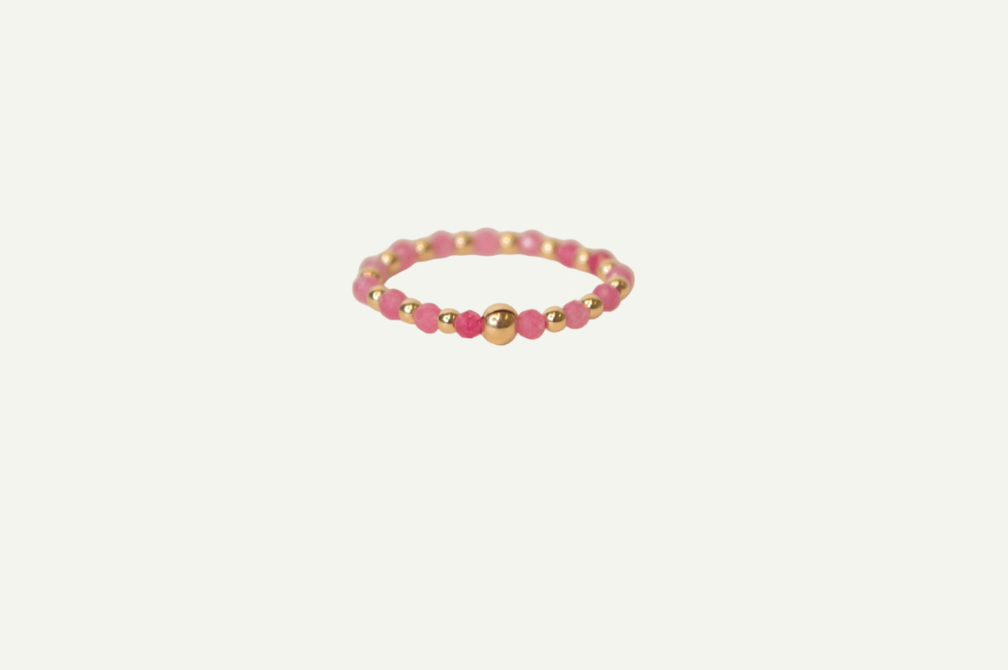 Pink Opal Beaded Ring