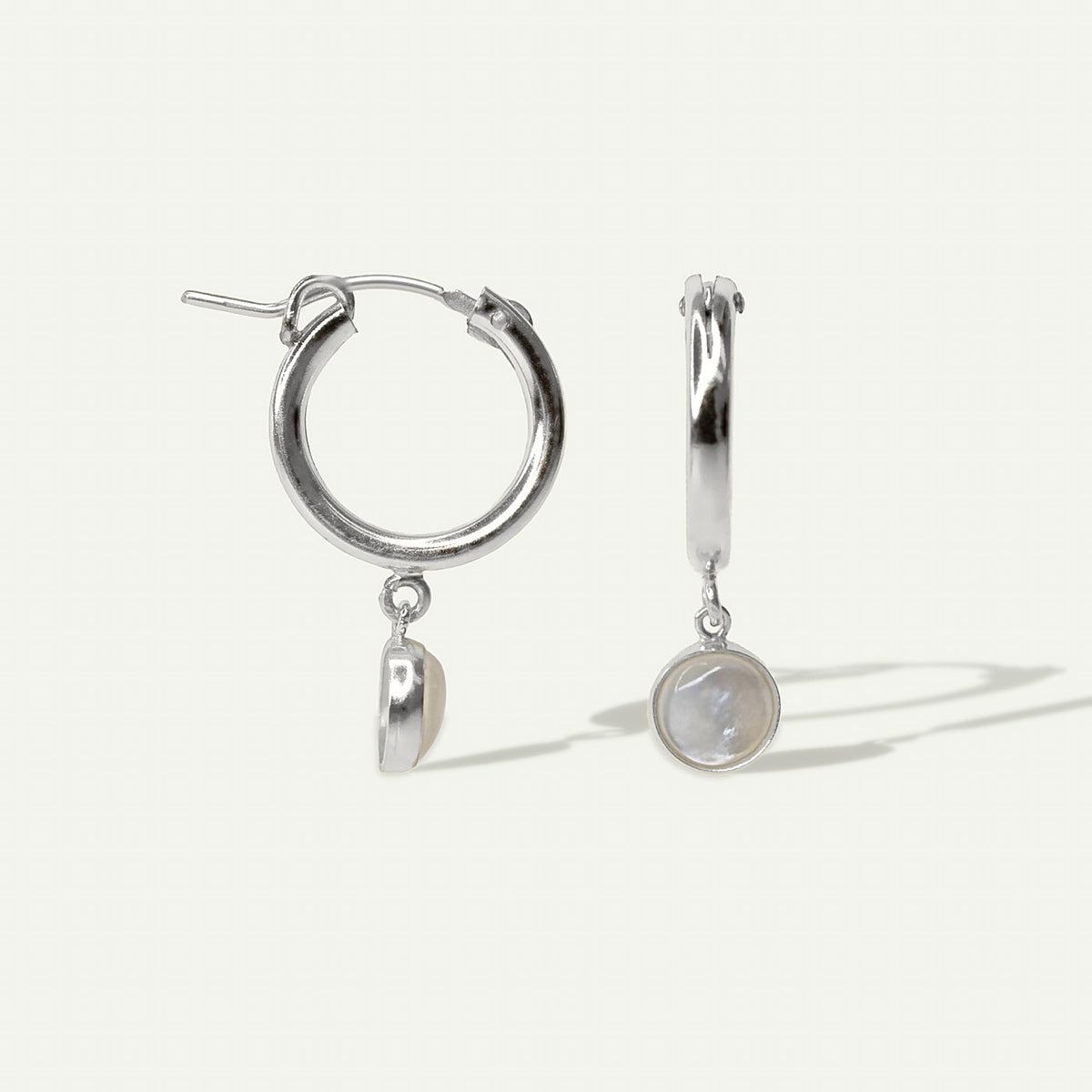 Mother of Pearl Bezel Hoops