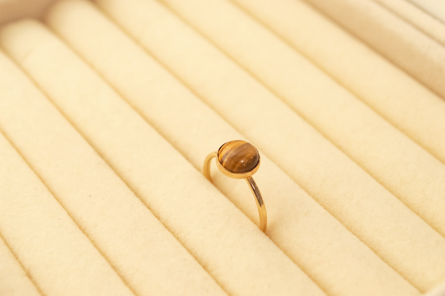 Tiger's Eye Bezel Ring
