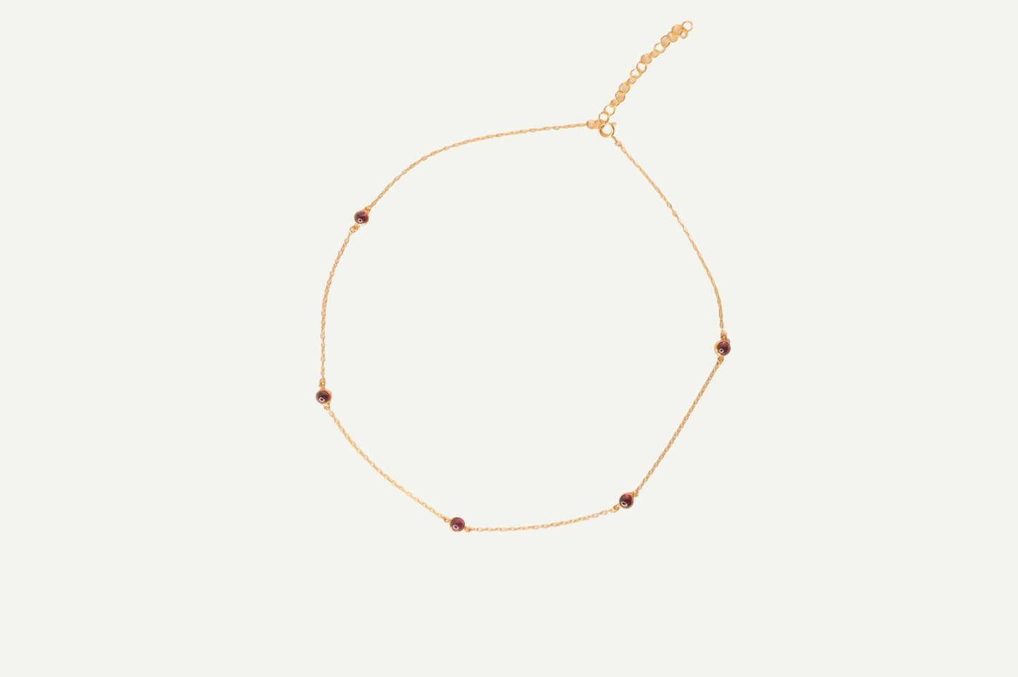 Connecting Garnet Necklace