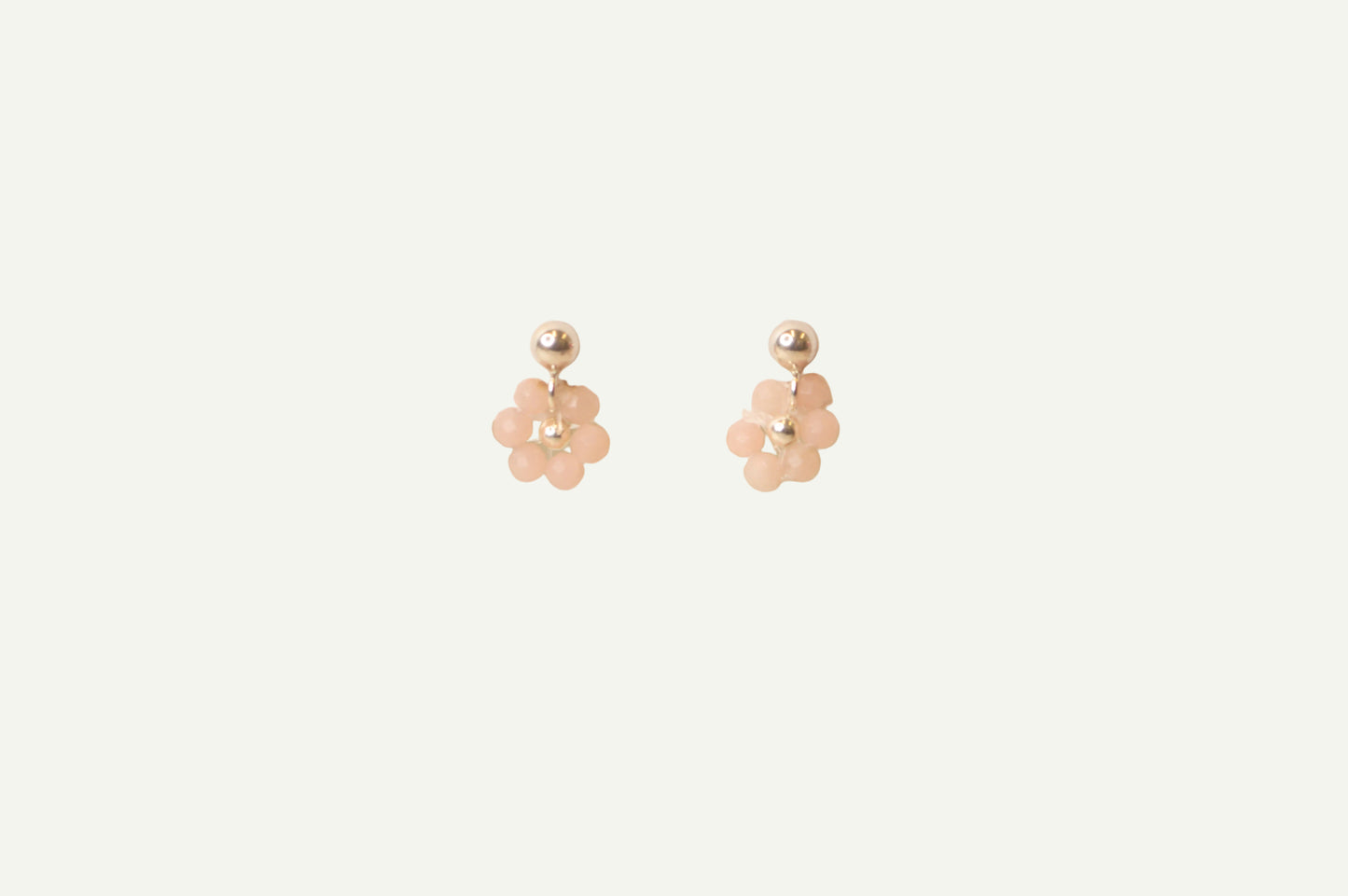 Rose Quartz Blossom Stud