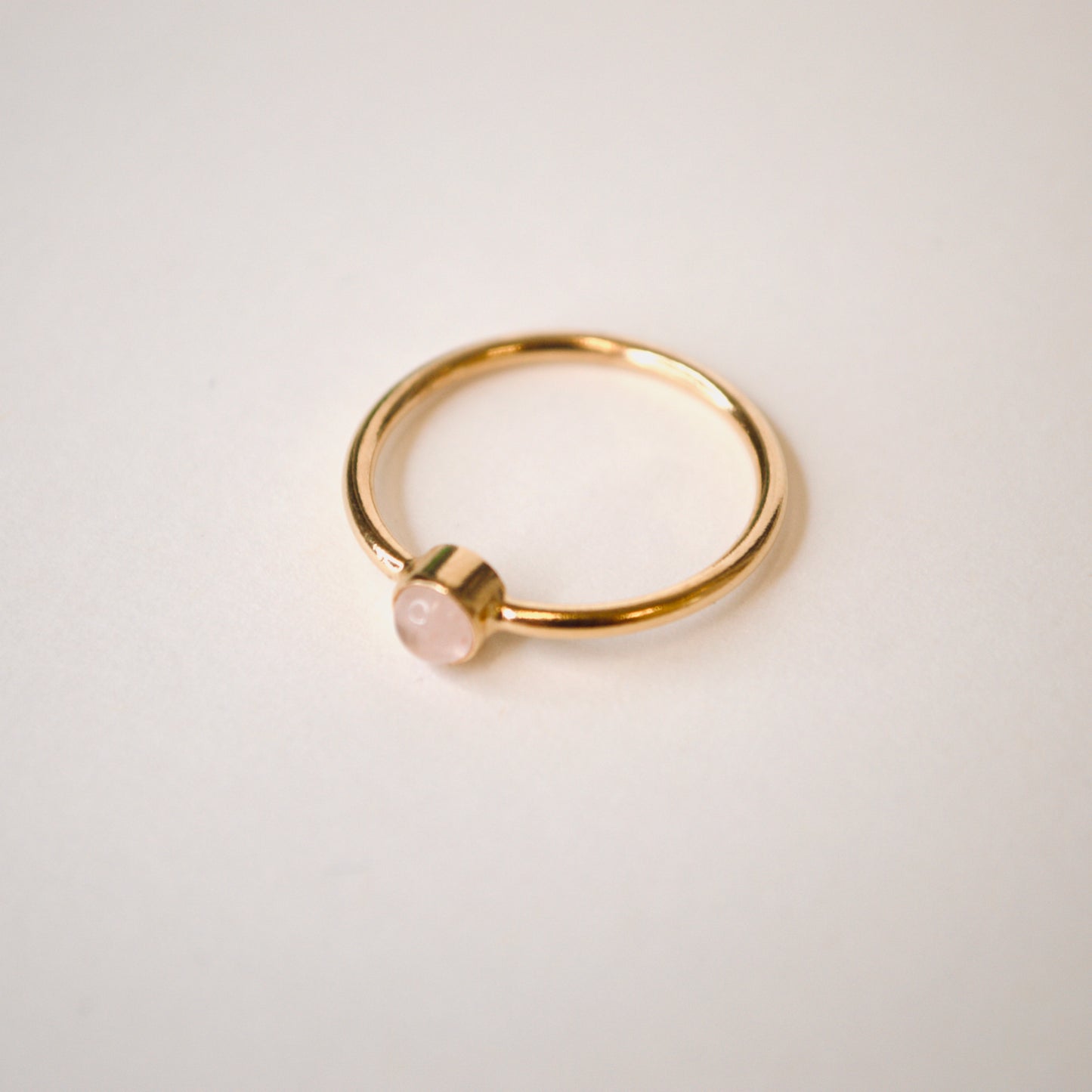 Rose quartz heiress ring
