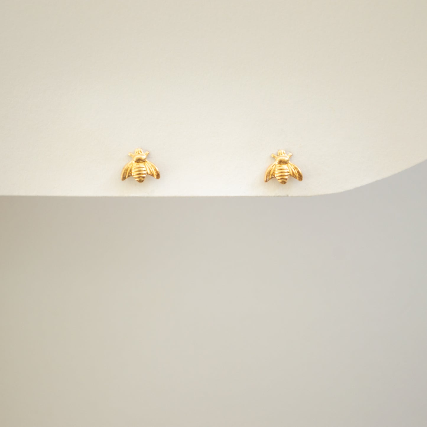 14k gold filled bee stud earrings