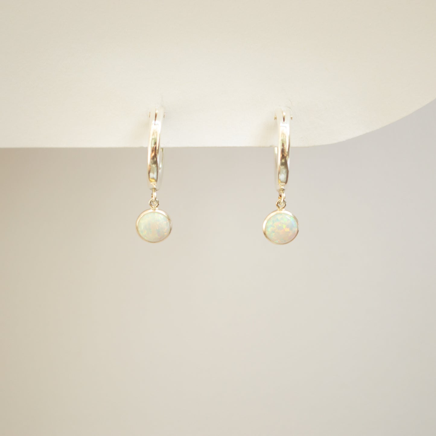Opal Bezel Hoops
