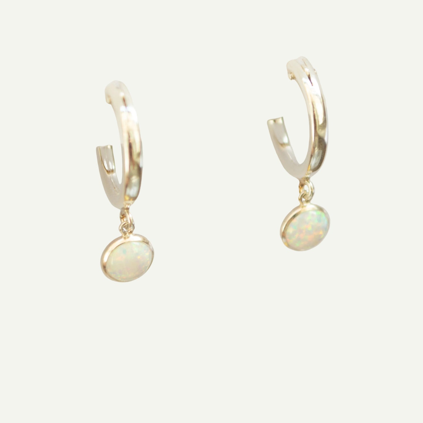 Opal Bezel Hoops