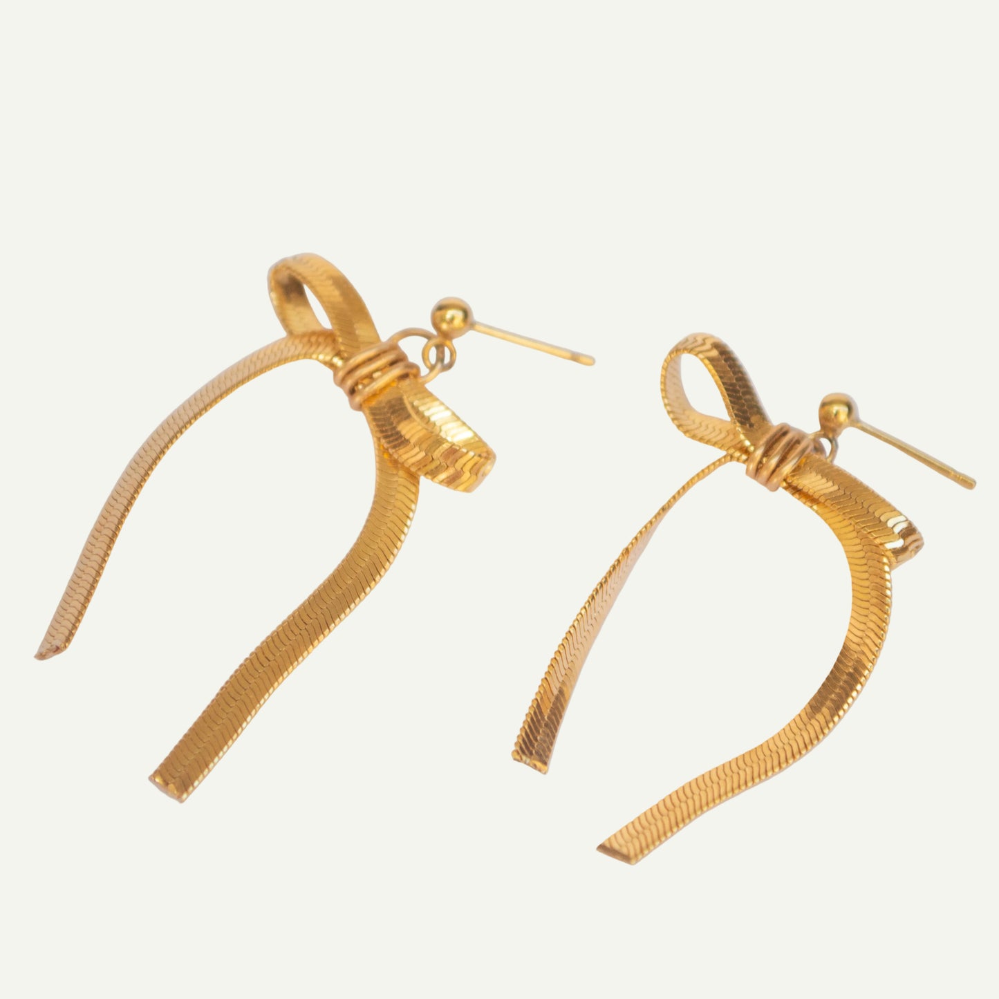 Herringbone Bow Earrings