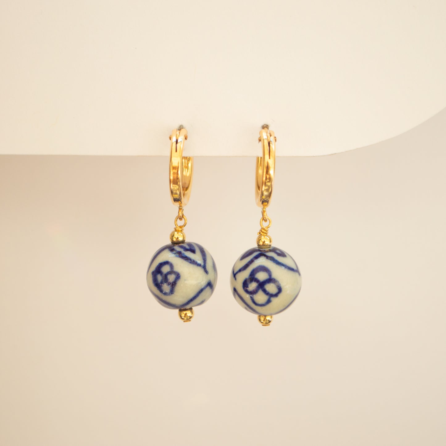 Blue Willow Hoops