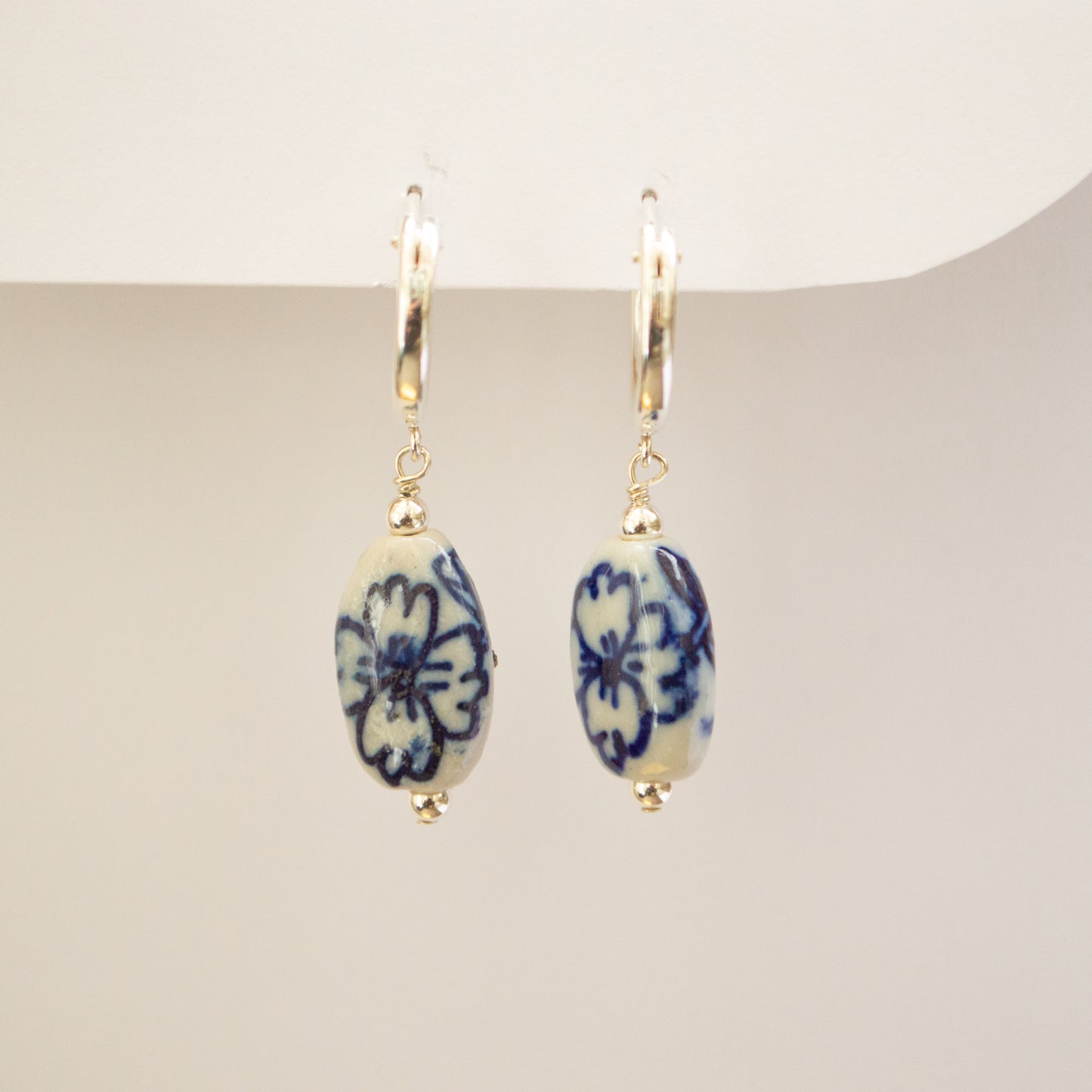 Blue Willow Oval Hoops
