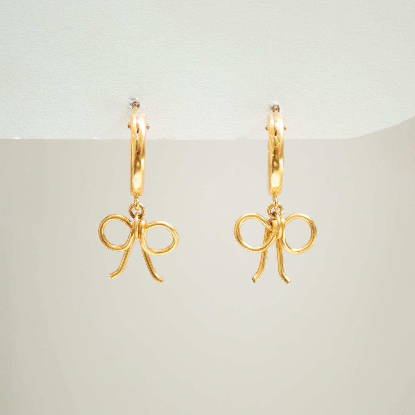 Bow Dangle Hoops