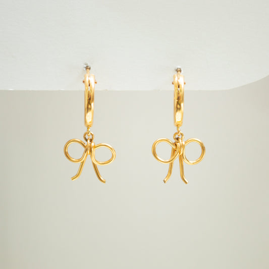 Bow Dangle Hoops