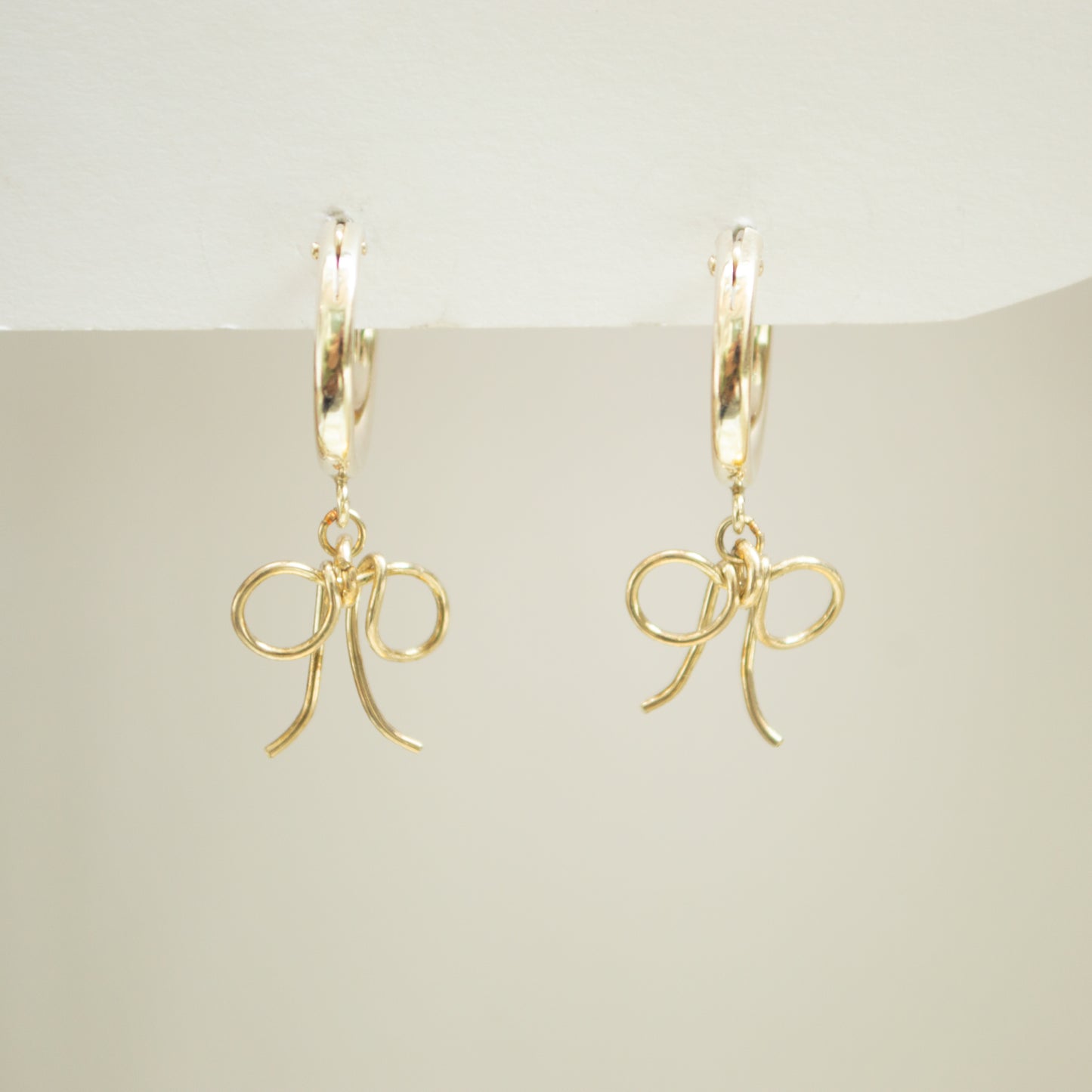 Bow Dangle Hoops